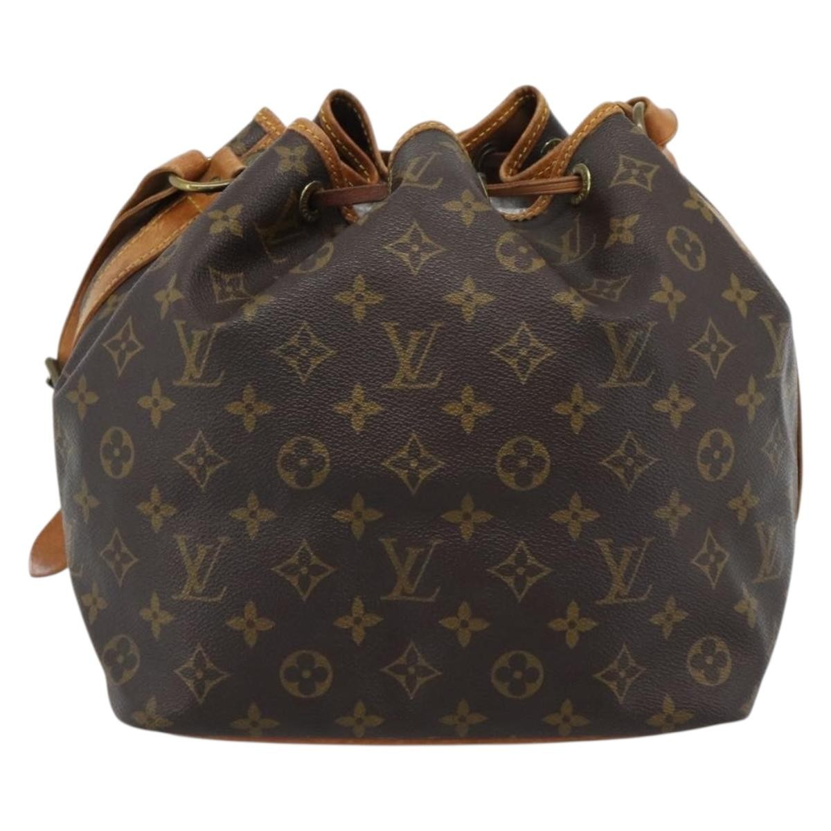Louis Vuitton Petit Noe Monogram Canvas Brown Canvas Shoulder Bag Bag (Pre-Owned)