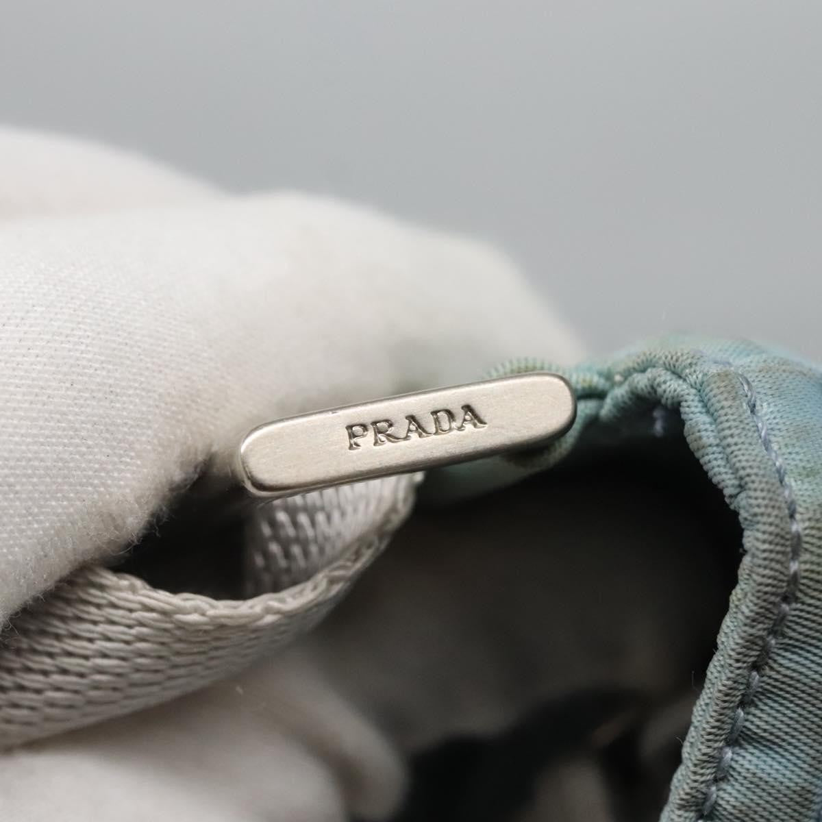 Prada Flat Messenger Tessuto Blue Nylon Shoulder Bag Bag (Pre-Owned)