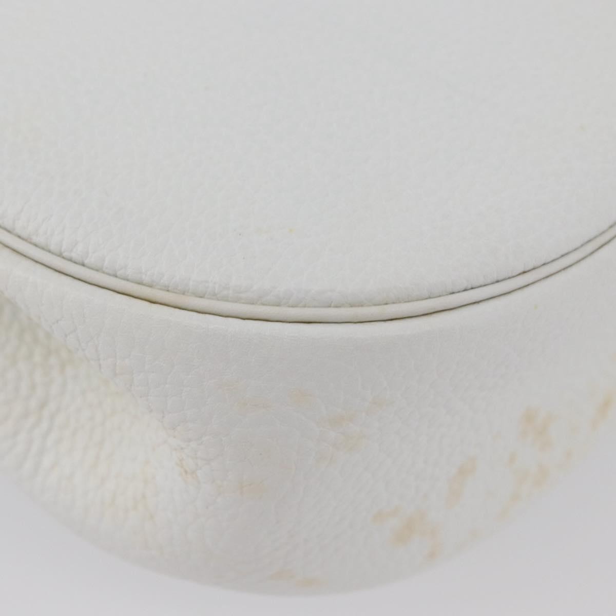 Christian Dior Vintage Leather White_Gold Leather Shoulder Bag Bag (Pre-Owned)