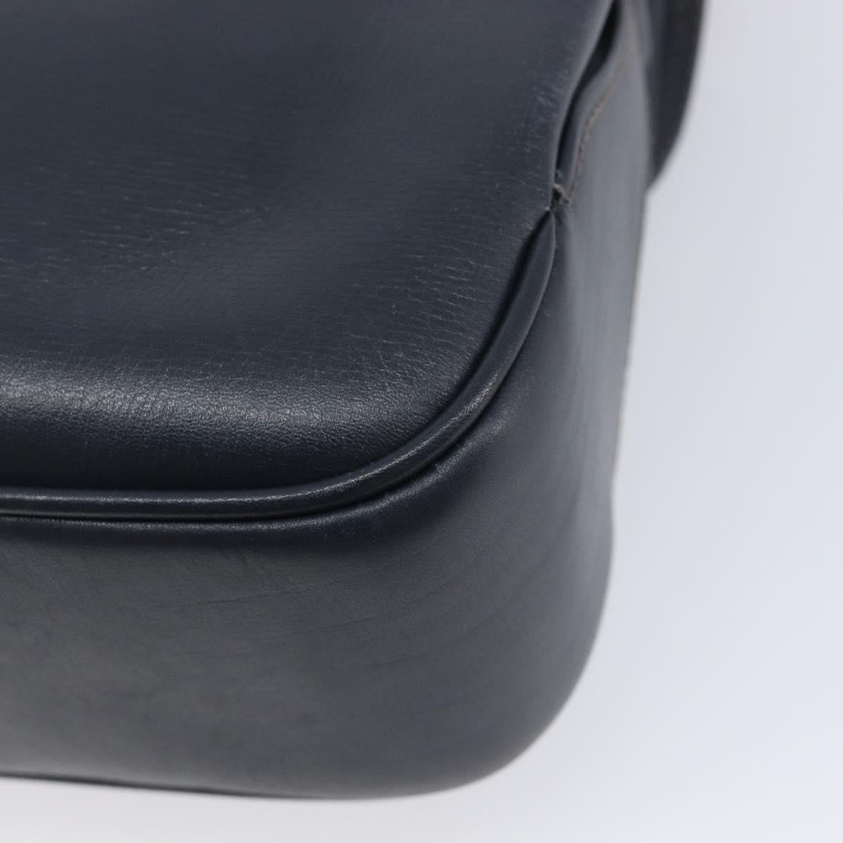 Gucci Shoulder Leather Navy Leather Shoulder Bag Bag (Pre-Owned)