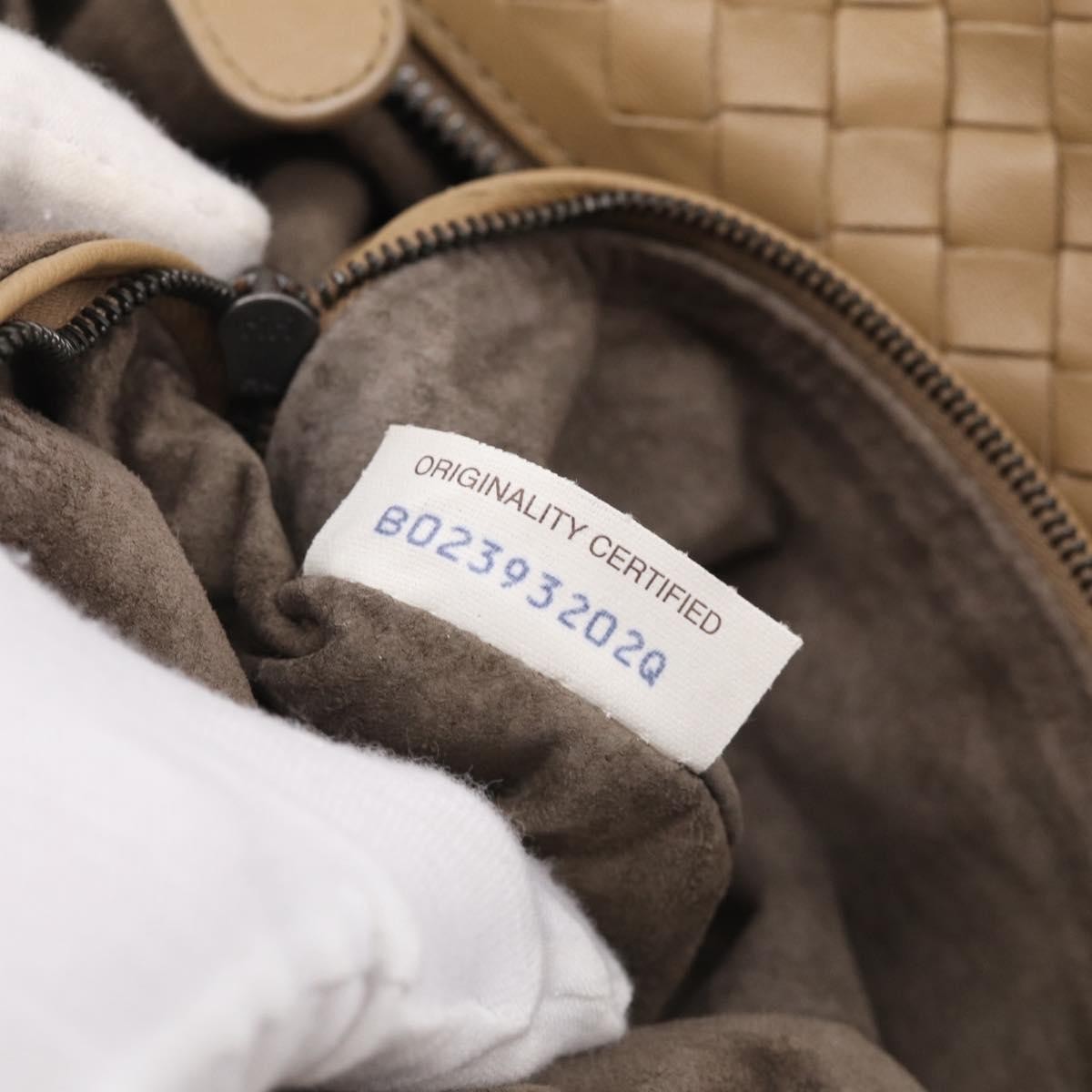 Bottega Veneta Brick Intrecciato Nappa Brown Leather Handbag (Pre-Owned)