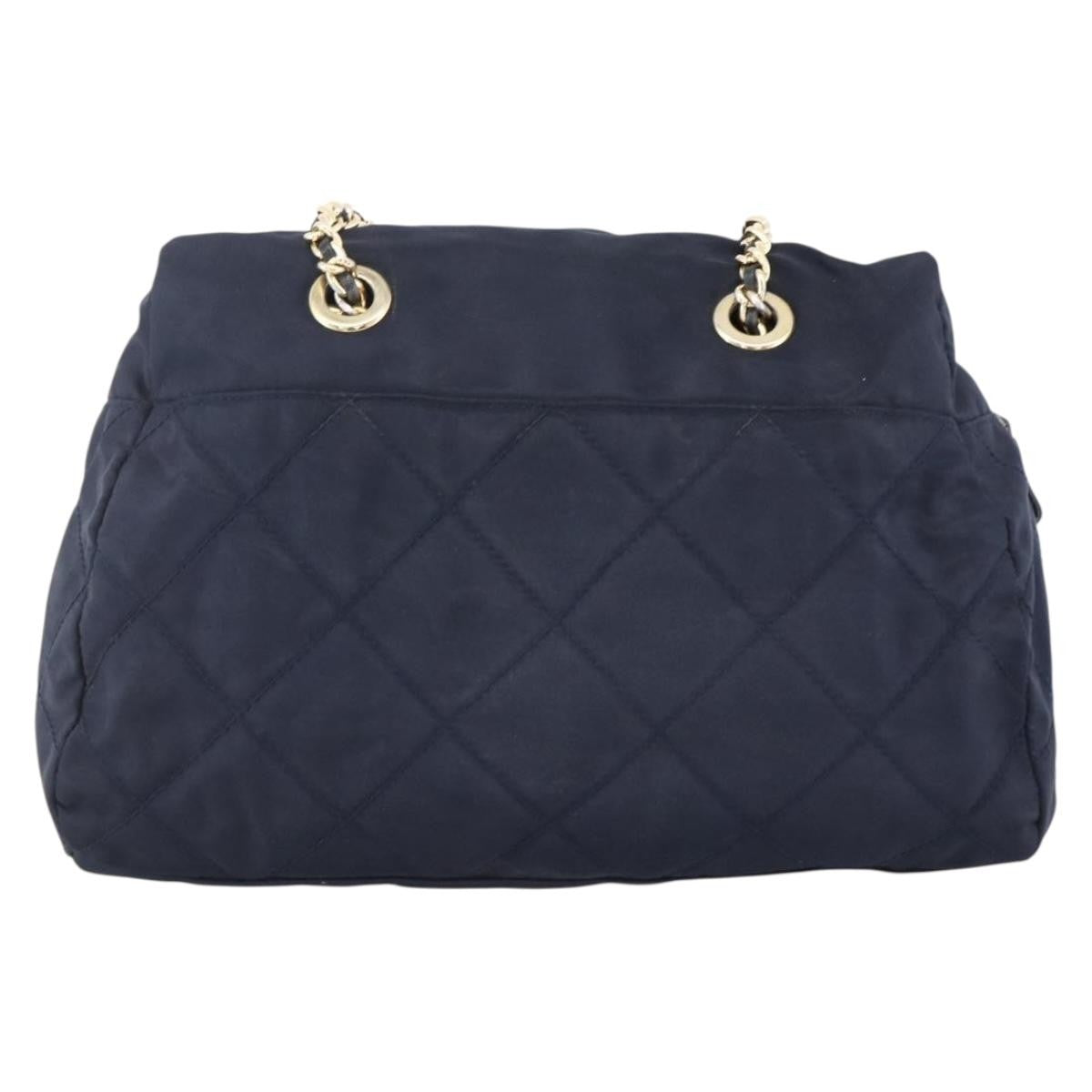 Prada Re-Edition 1995 Chain Quilted Re-Nylon Navy Nylon Tote Bag Bag (Pre-Owned)