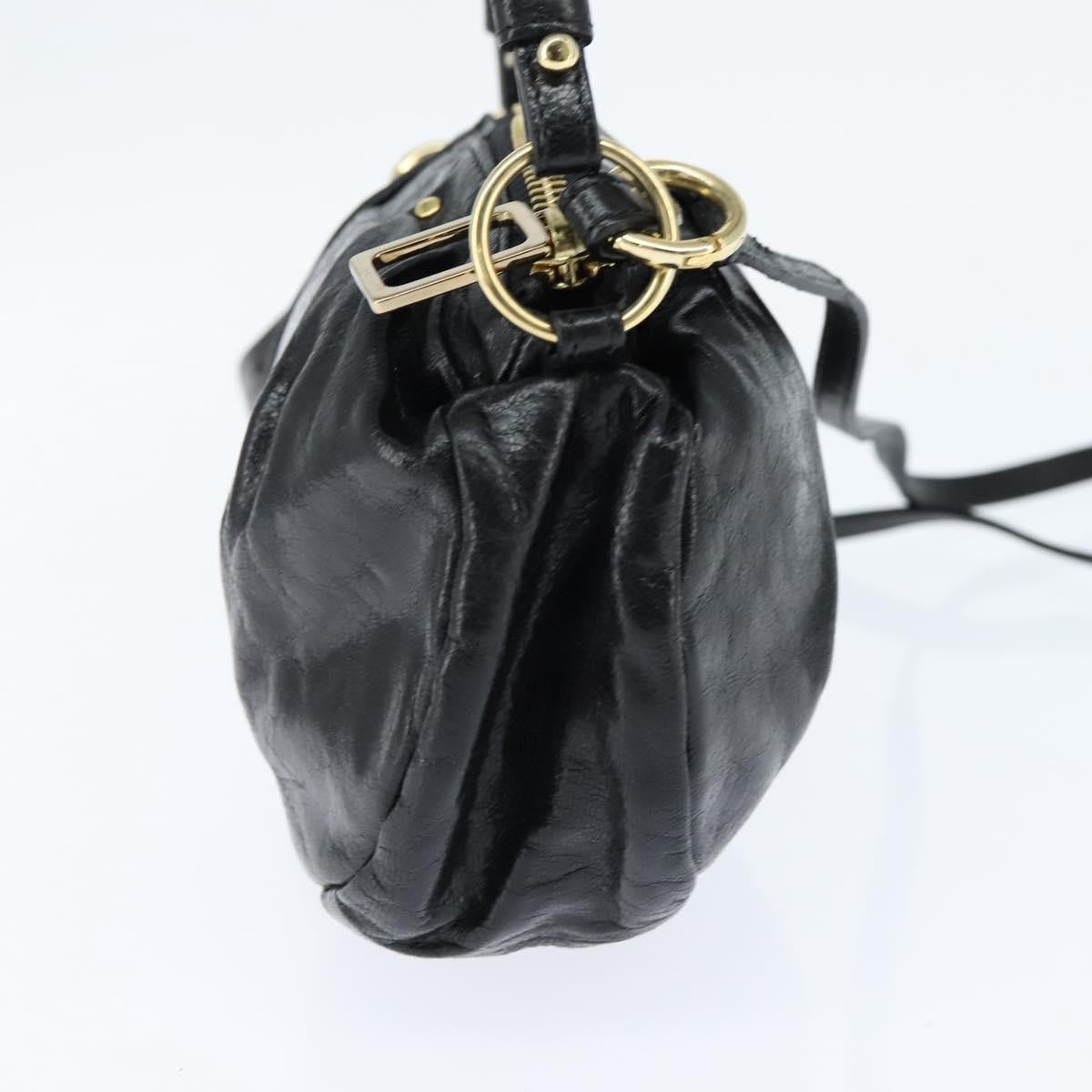 Chloe Shoulder Bag Leather Black Leather Shoulder Bag Bag (Pre-Owned)
