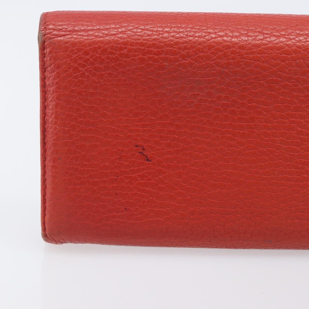 Gucci Swing Wallet On Strap Leather Red Leather Crossbody Bag Bag (Pre-Owned)
