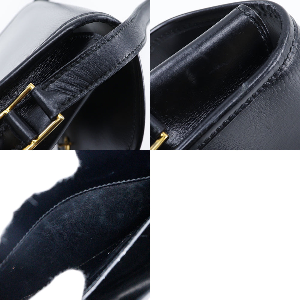 Hermès Lift Black Leather Shoulder Bag (Pre-Owned)