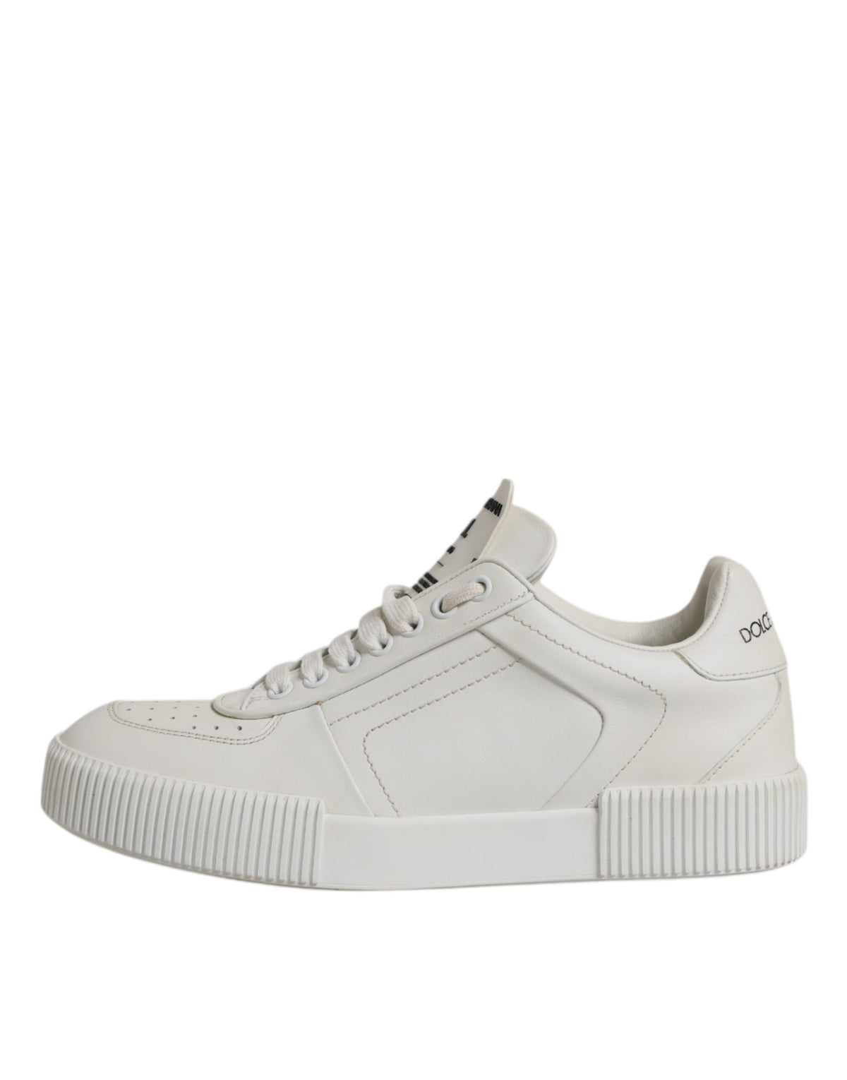 Dolce & Gabbana White Miami Leather Low Top Sneakers Women's Shoes (Pre-Owned)