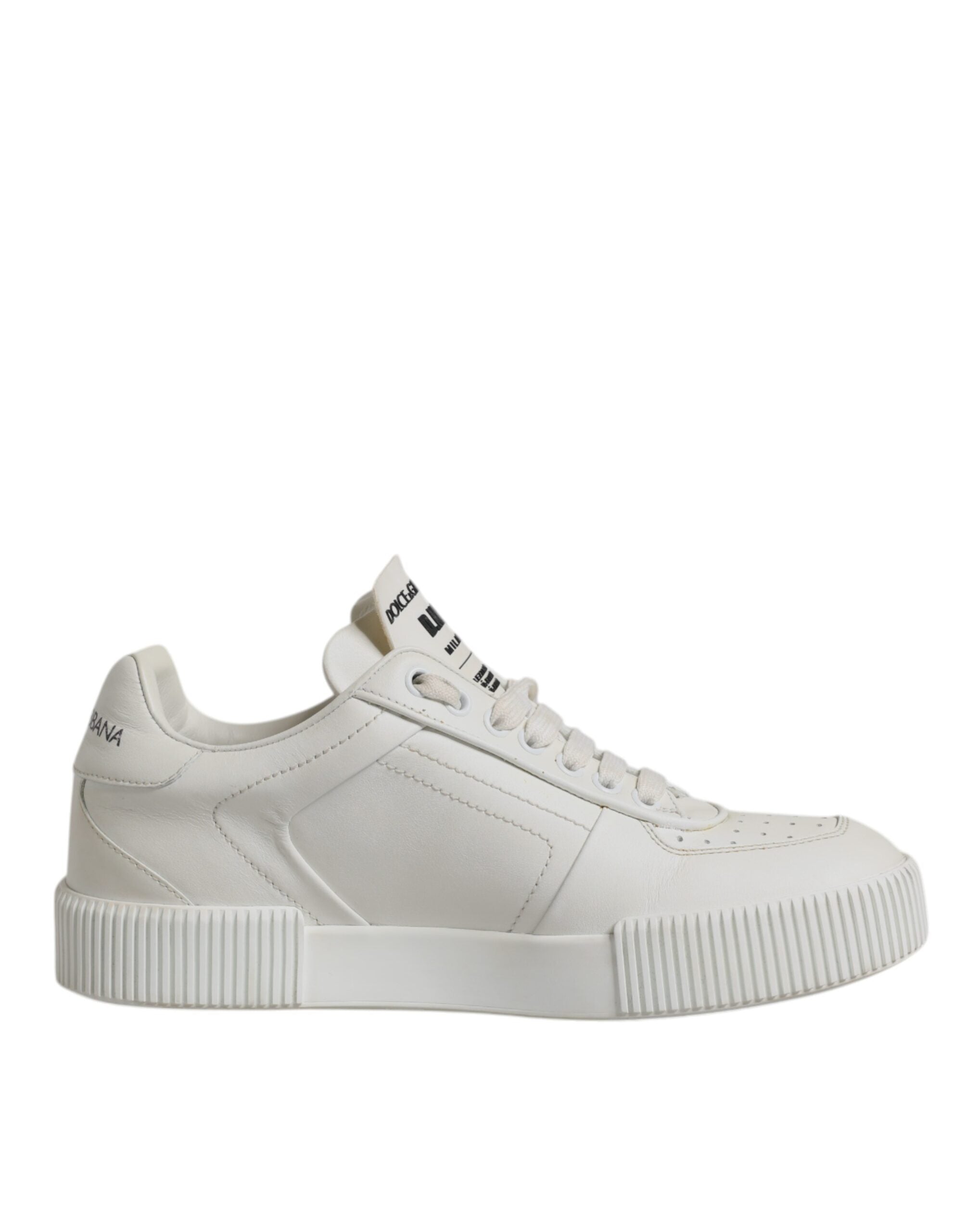 Dolce & Gabbana White Miami Leather Low Top Sneakers Women's Shoes (Pre-Owned)