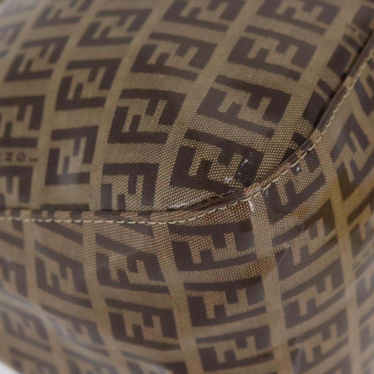 Fendi Mamma Baguette Zucchino Canvas Beige Canvas Shoulder Bag Bag (Pre-Owned)
