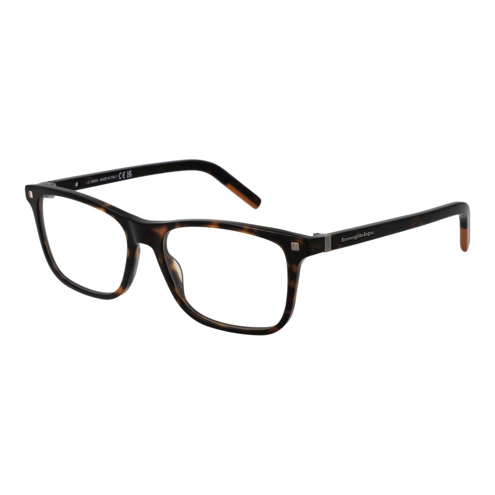 Ermenegildo Zegna Brown Acetate Glasses Men's (Frames)