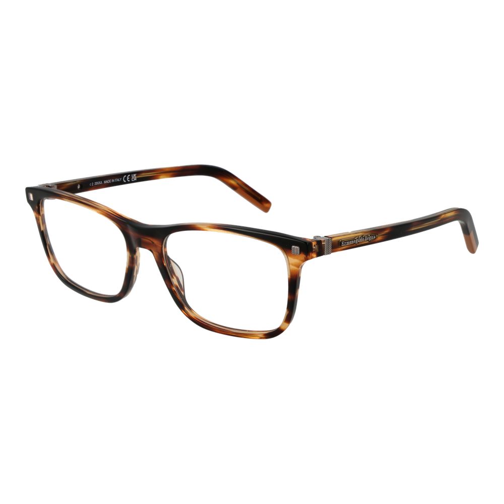 Ermenegildo Zegna Brown Acetate Glasses Men's (Frames)