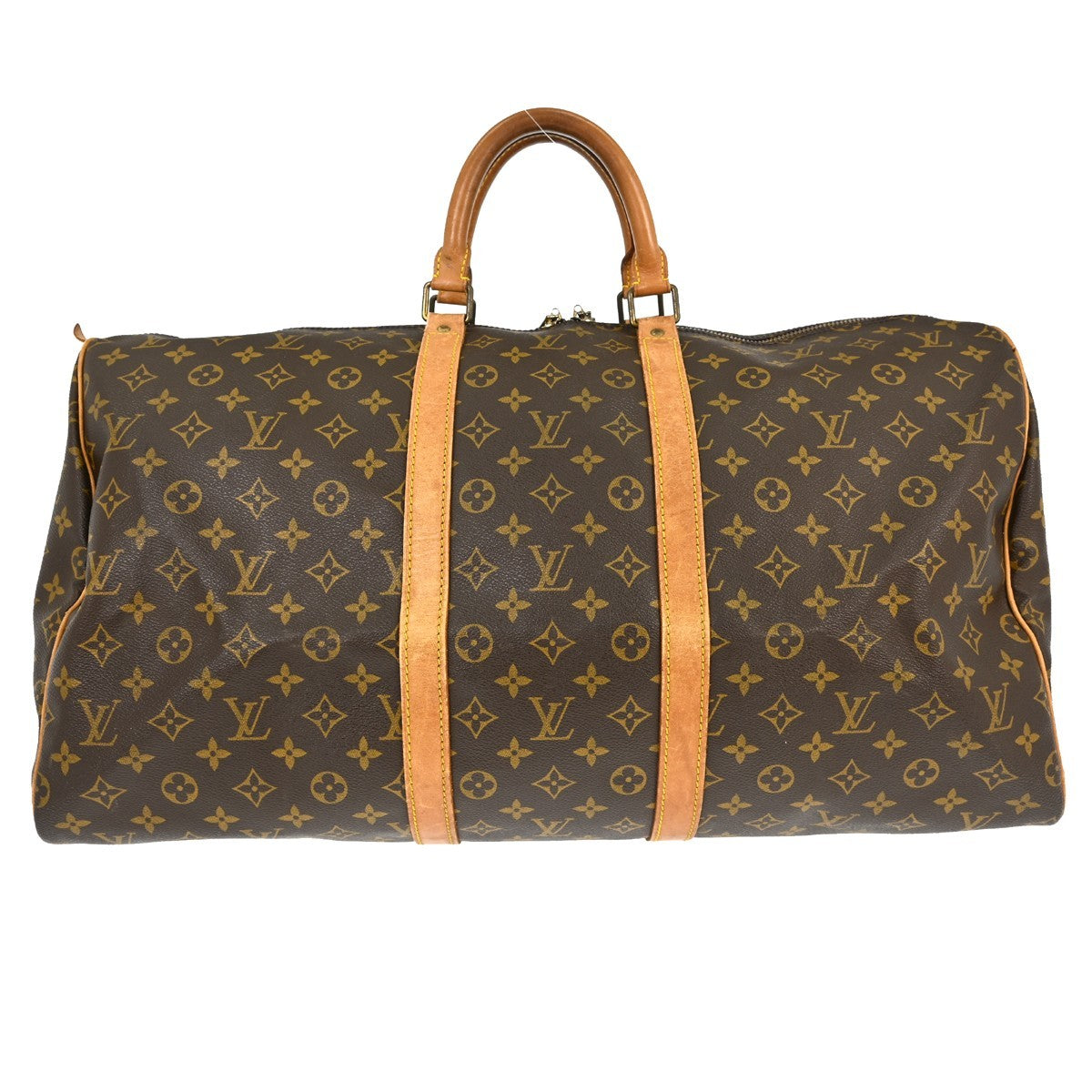 Louis Vuitton Keepall Monogram Brown Canvas Travel Bag Bag (Pre-Owned)