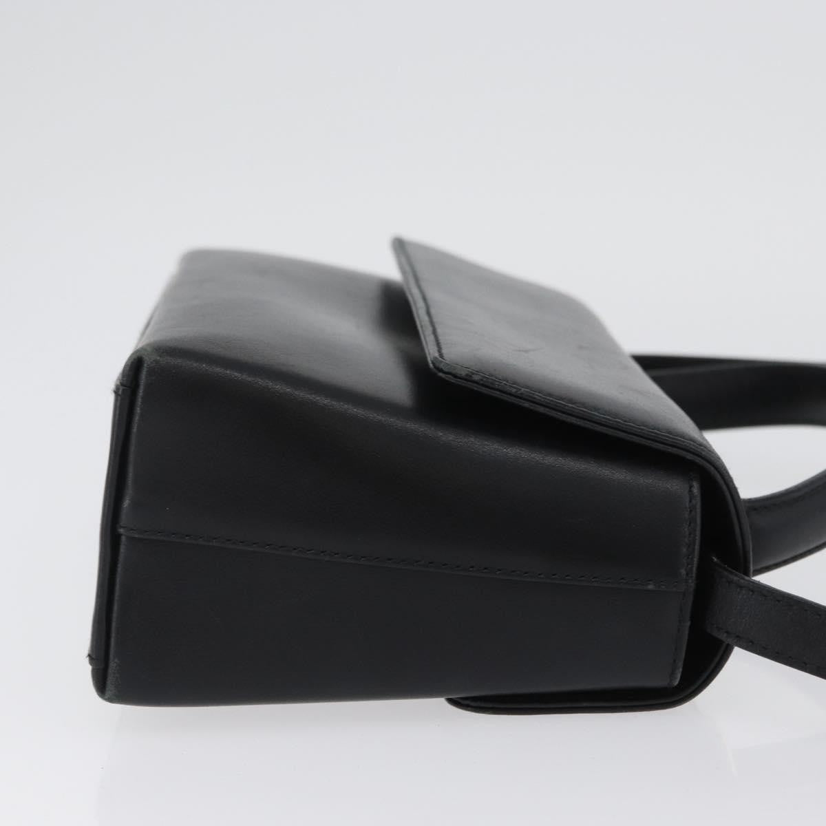 Salvatore Ferragamo Vintage Leather Black Leather Handbag (Pre-Owned)