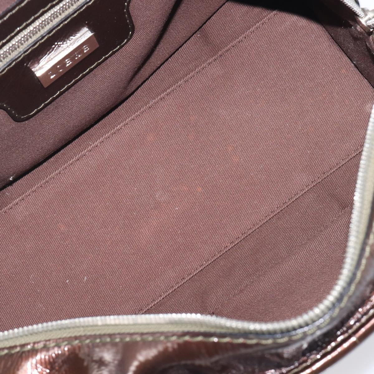 Loewe Amazona Patent Brown Patent_Leather Handbag (Pre-Owned)
