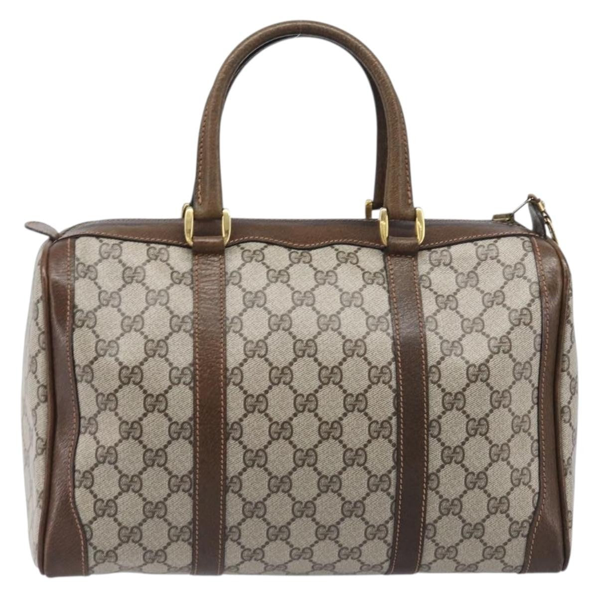 Gucci Gg Supreme Gg Canvas Beige Pvc Handbag (Pre-Owned)