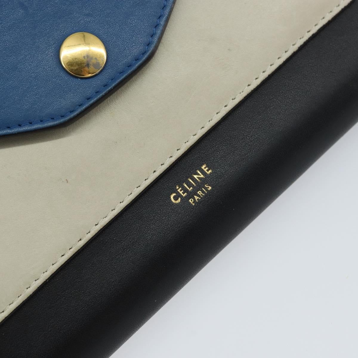 Celine Pocket Envelope Wallet On Chain Leather Multicolour Leather Clutche & Pouche Bag (Pre-Owned)