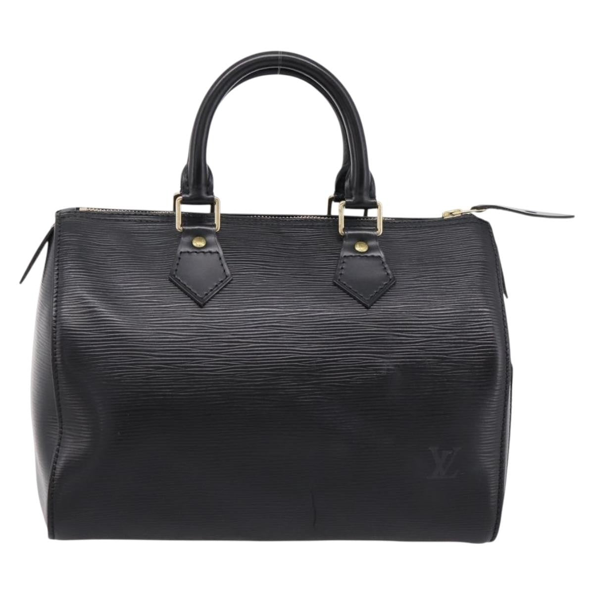 Louis Vuitton Speedy Epi Leather Black Leather Handbag (Pre-Owned)
