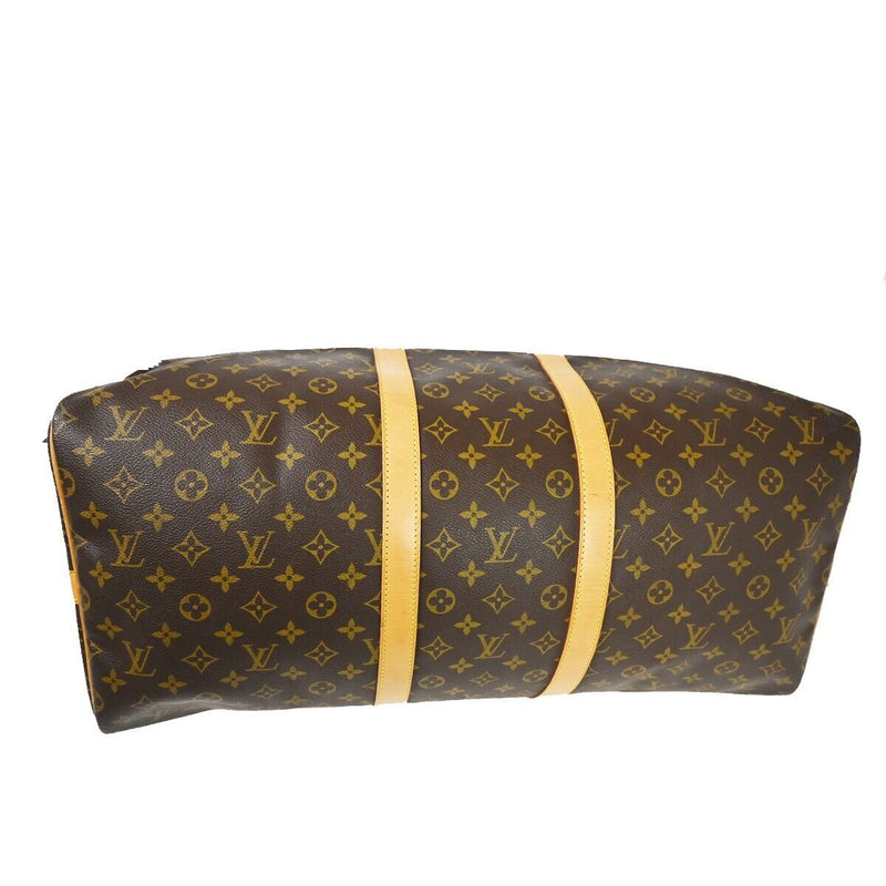 Louis Vuitton Keepall Bandoulière 55 Brown Canvas Travel Bag (Pre-Owned)
