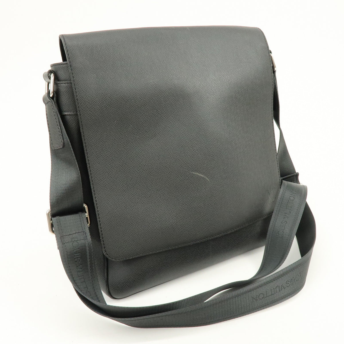 Louis Vuitton Roman Taiga Leather Gray Leather Handbag (Pre-Owned)