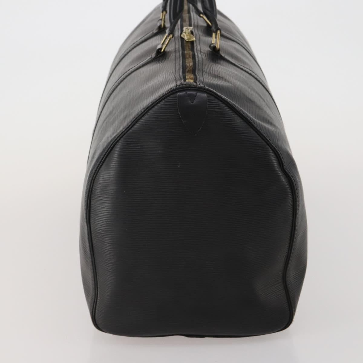 Louis Vuitton Keepall Epi Leather Black Leather Travel Bag Bag (Pre-Owned)