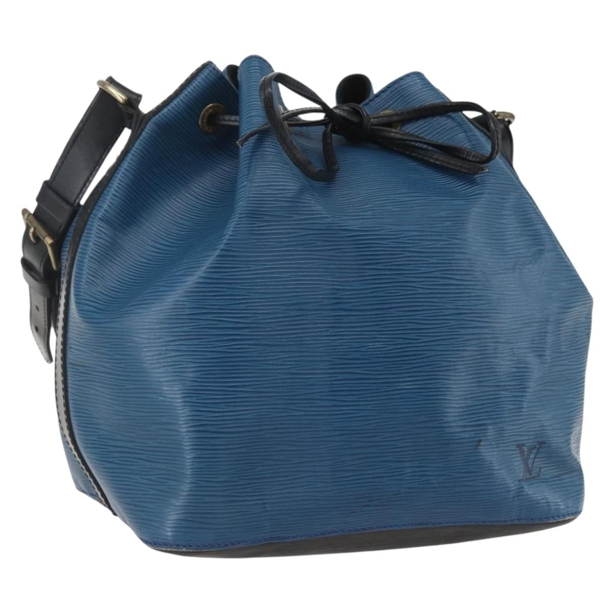 Louis Vuitton Bicolor Petit Noe Epi Leather Blue Leather Shoulder Bag Bag (Pre-Owned)