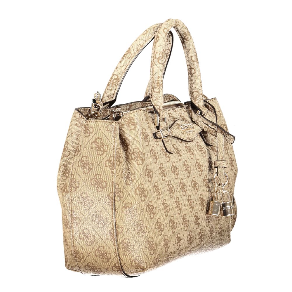 Guess Jeans Beige Polyurethane Women Women's Handbag