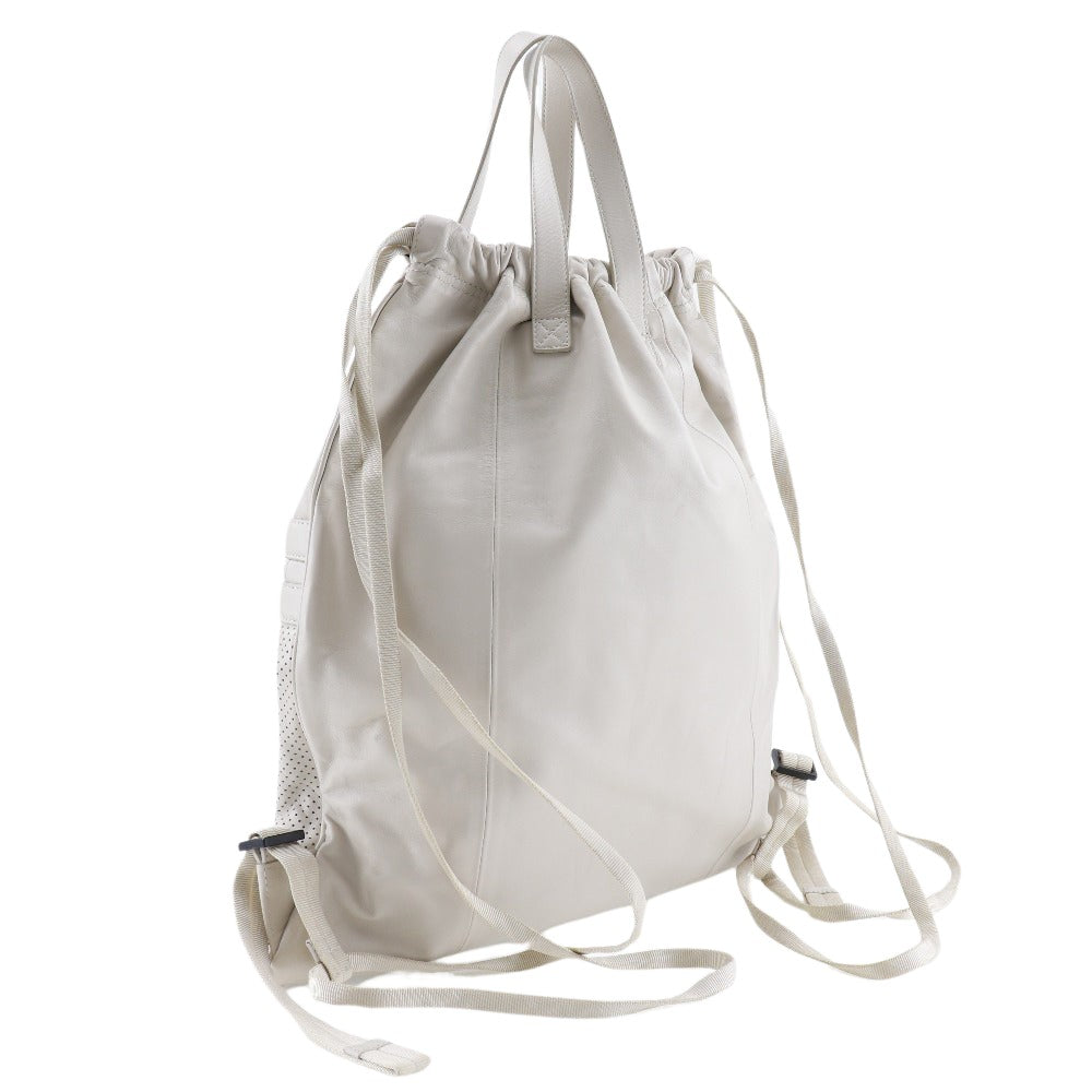 Bottega Veneta Beige Leather Backpack Bag (Pre-Owned)