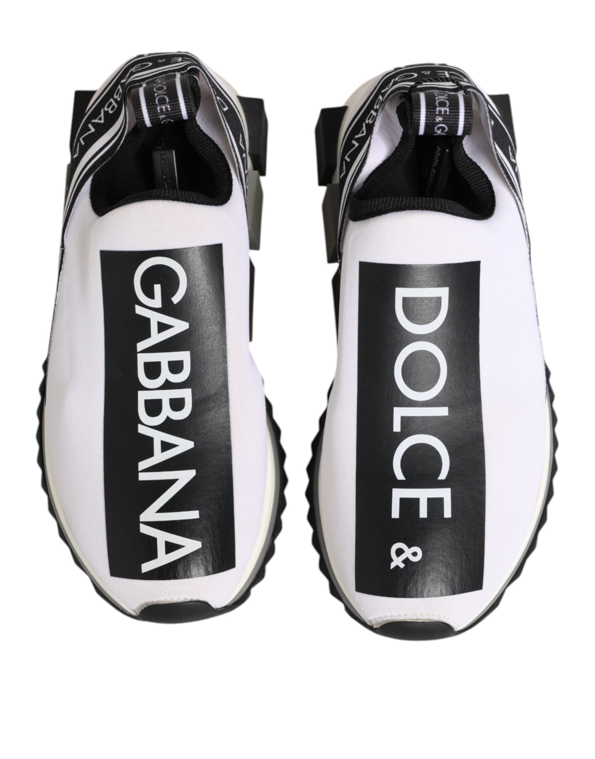 Dolce & Gabbana Black White Slip On Sorrento Sneakers Women's Shoes (Pre-Owned)