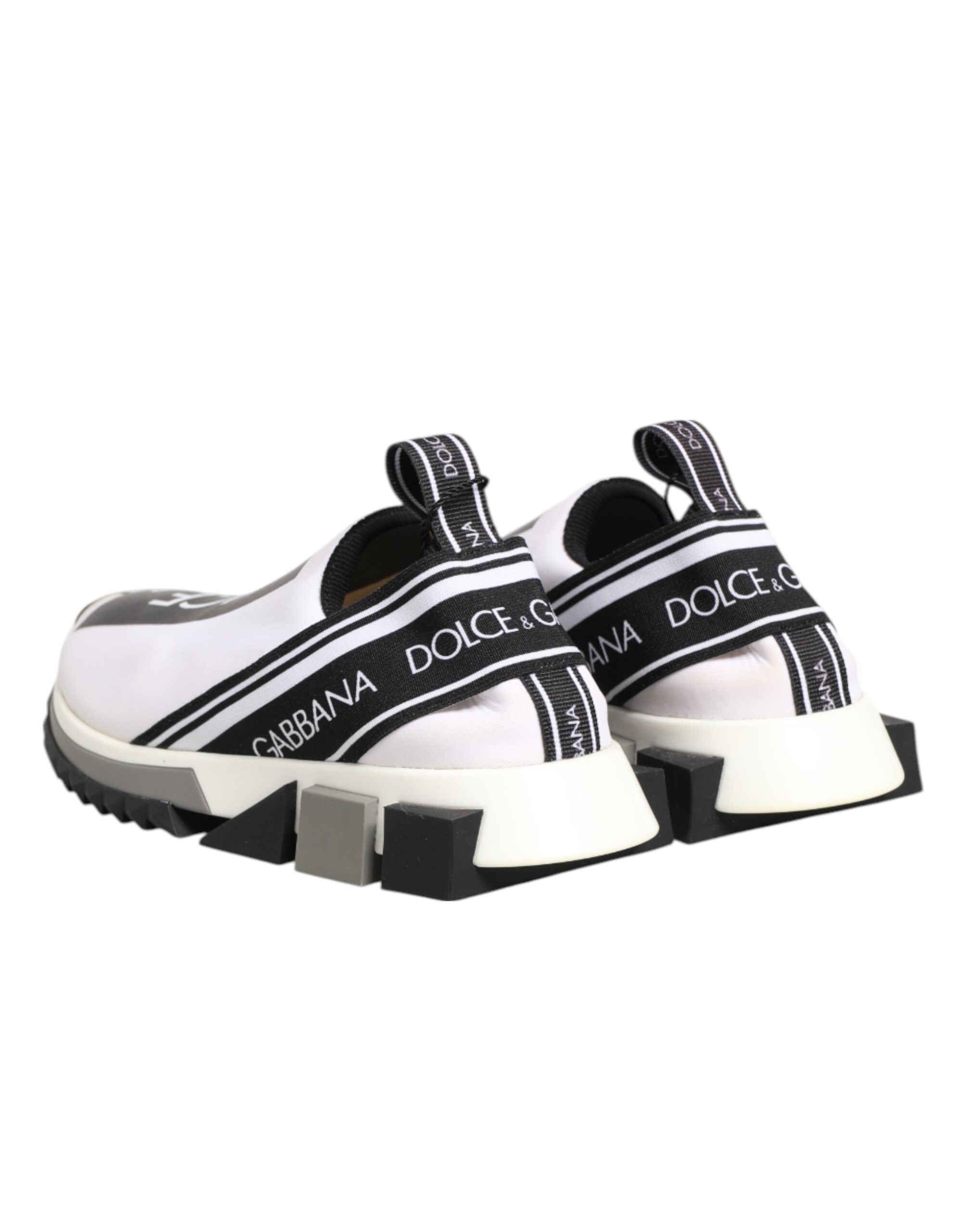 Dolce & Gabbana Black White Slip On Sorrento Sneakers Women's Shoes (Pre-Owned)