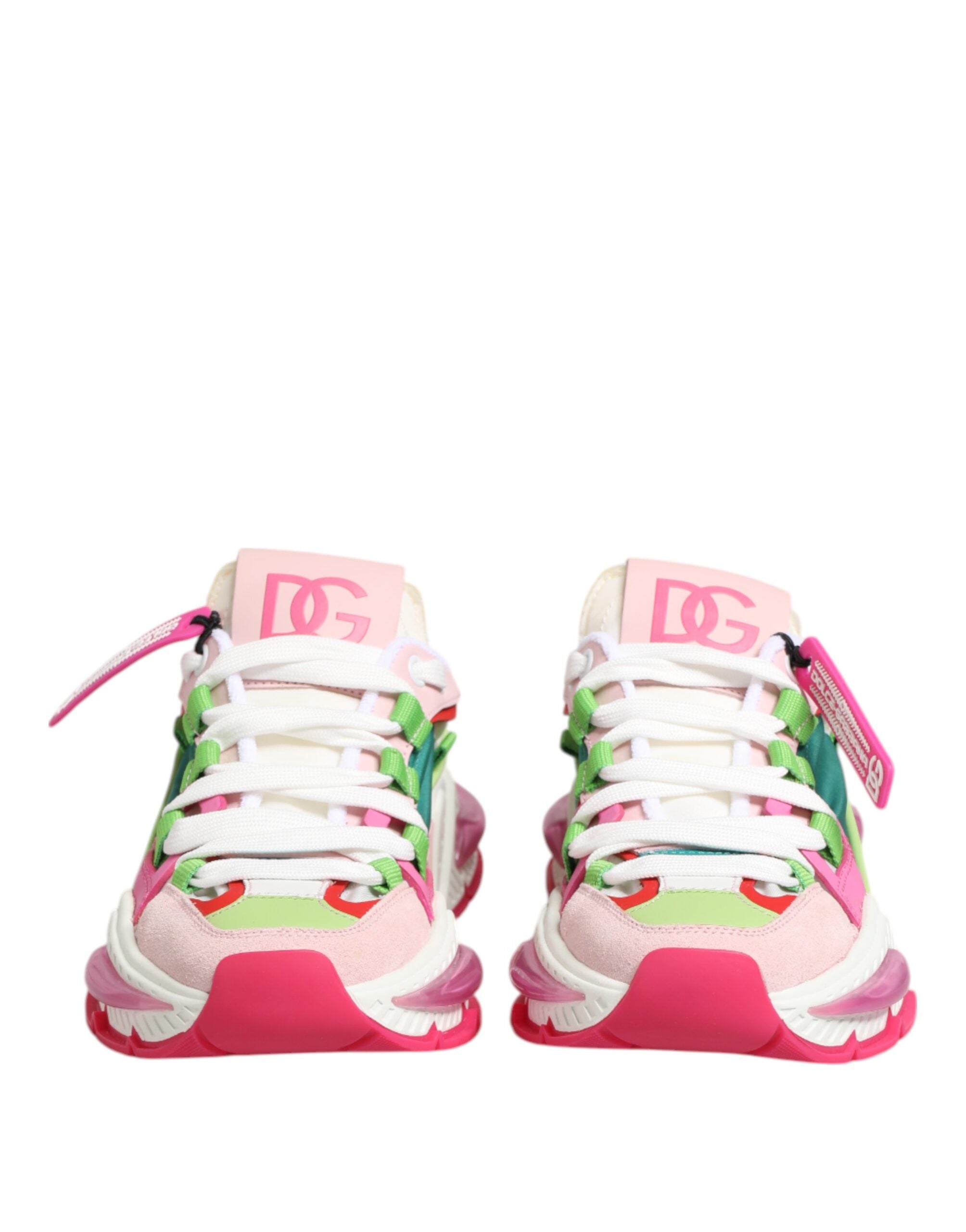 Dolce & Gabbana Multicolor Leather Airmaster Low Top Sneaker Women's Shoes