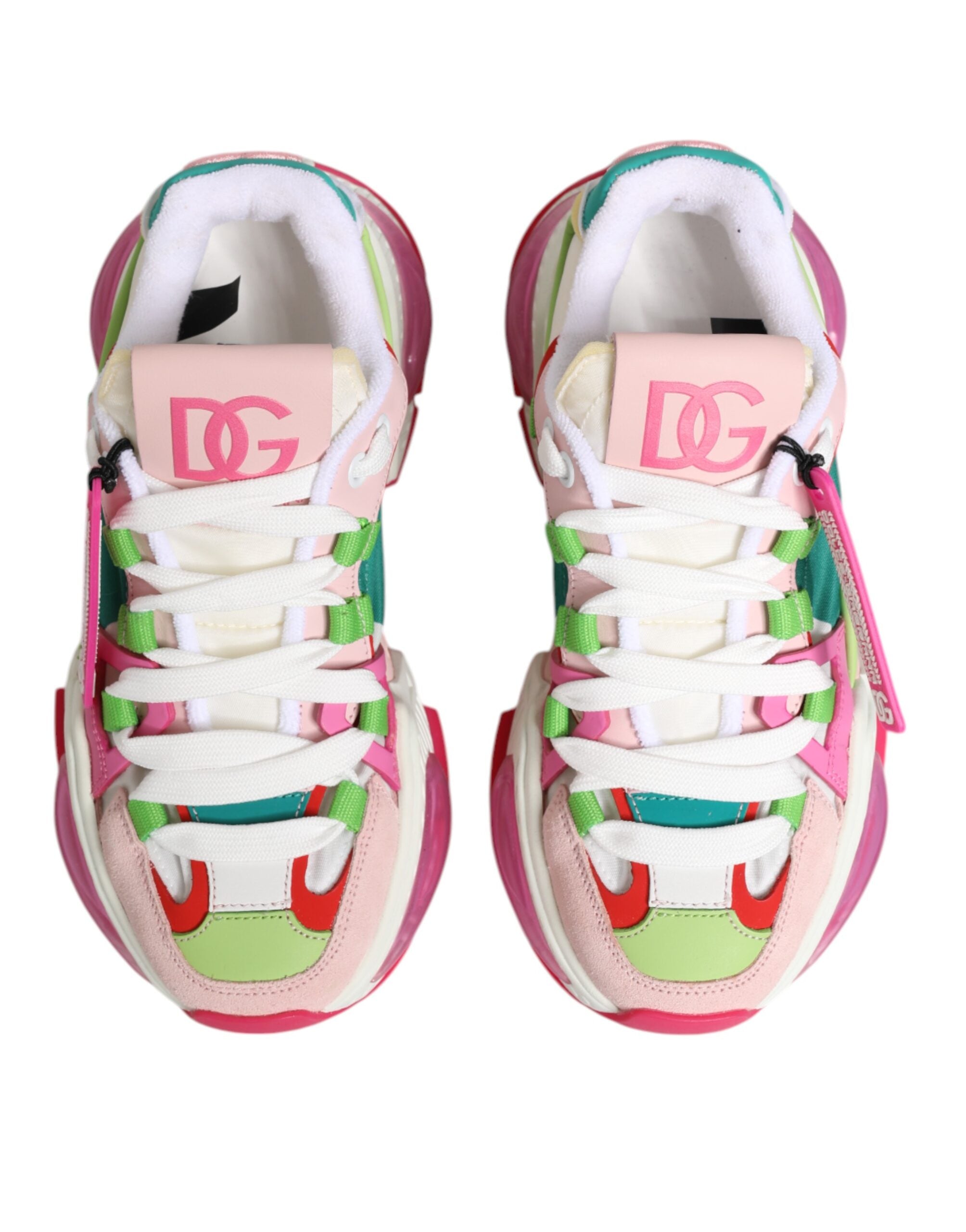 Dolce & Gabbana Multicolor Leather Airmaster Low Top Sneaker Women's Shoes