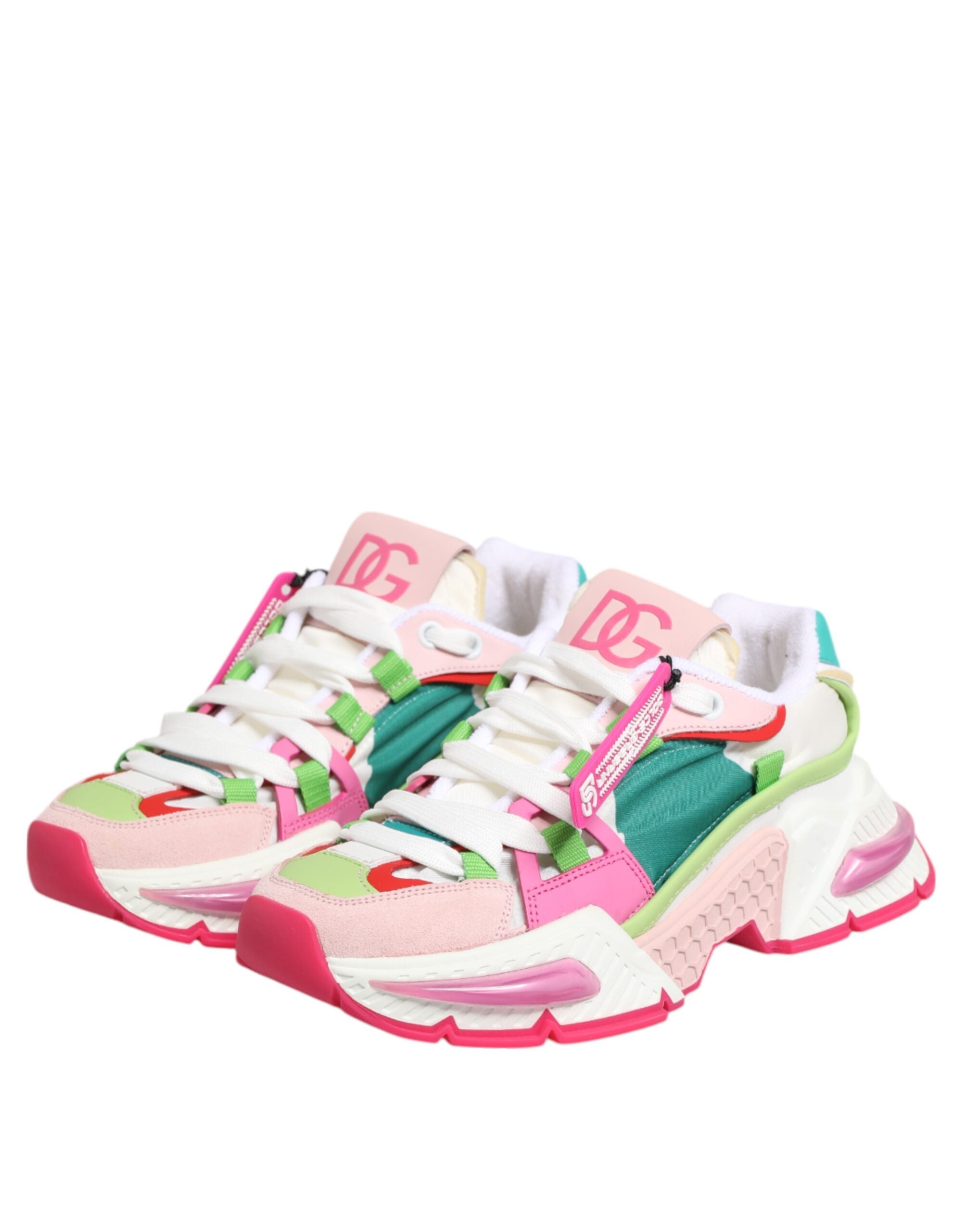 Dolce & Gabbana Multicolor Leather Airmaster Low Top Sneaker Women's Shoes