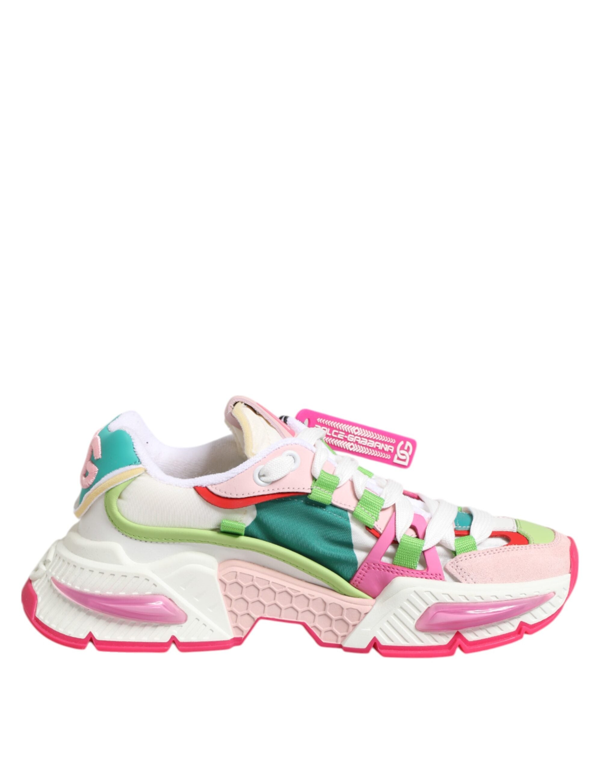 Dolce & Gabbana Multicolor Leather Airmaster Low Top Sneaker Women's Shoes