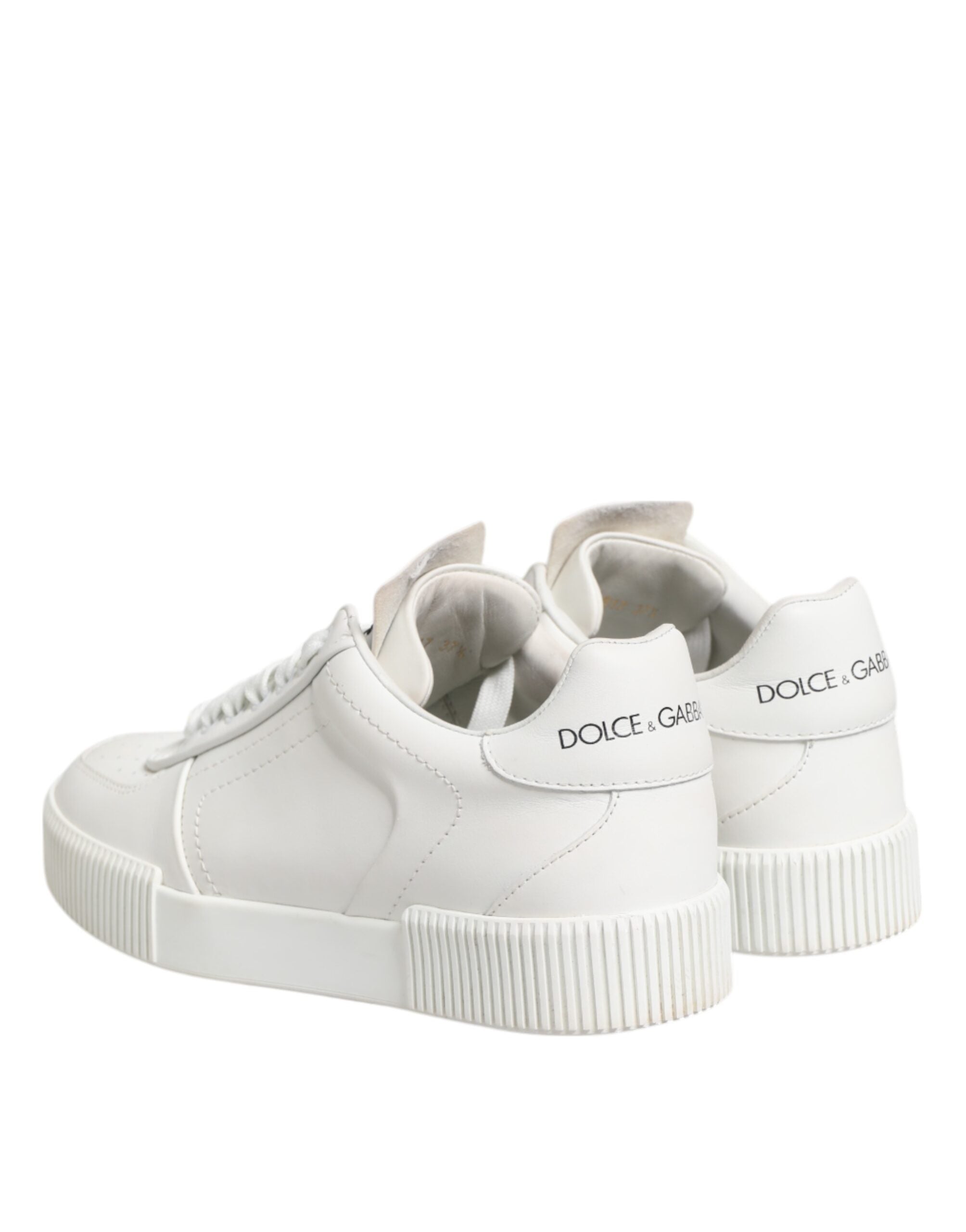 Dolce & Gabbana White Miami Leather Low Top Sneakers Women's Shoes (Pre-Owned)