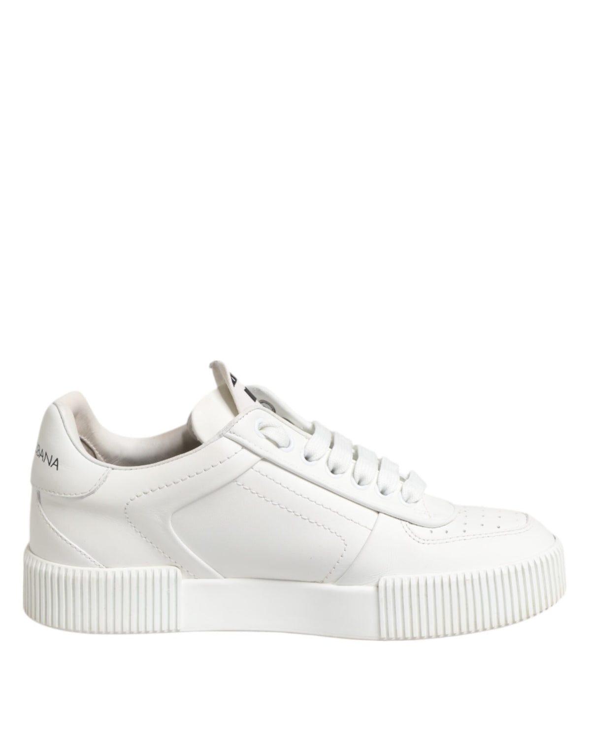Dolce & Gabbana White Miami Leather Low Top Sneakers Women's Shoes (Pre-Owned)
