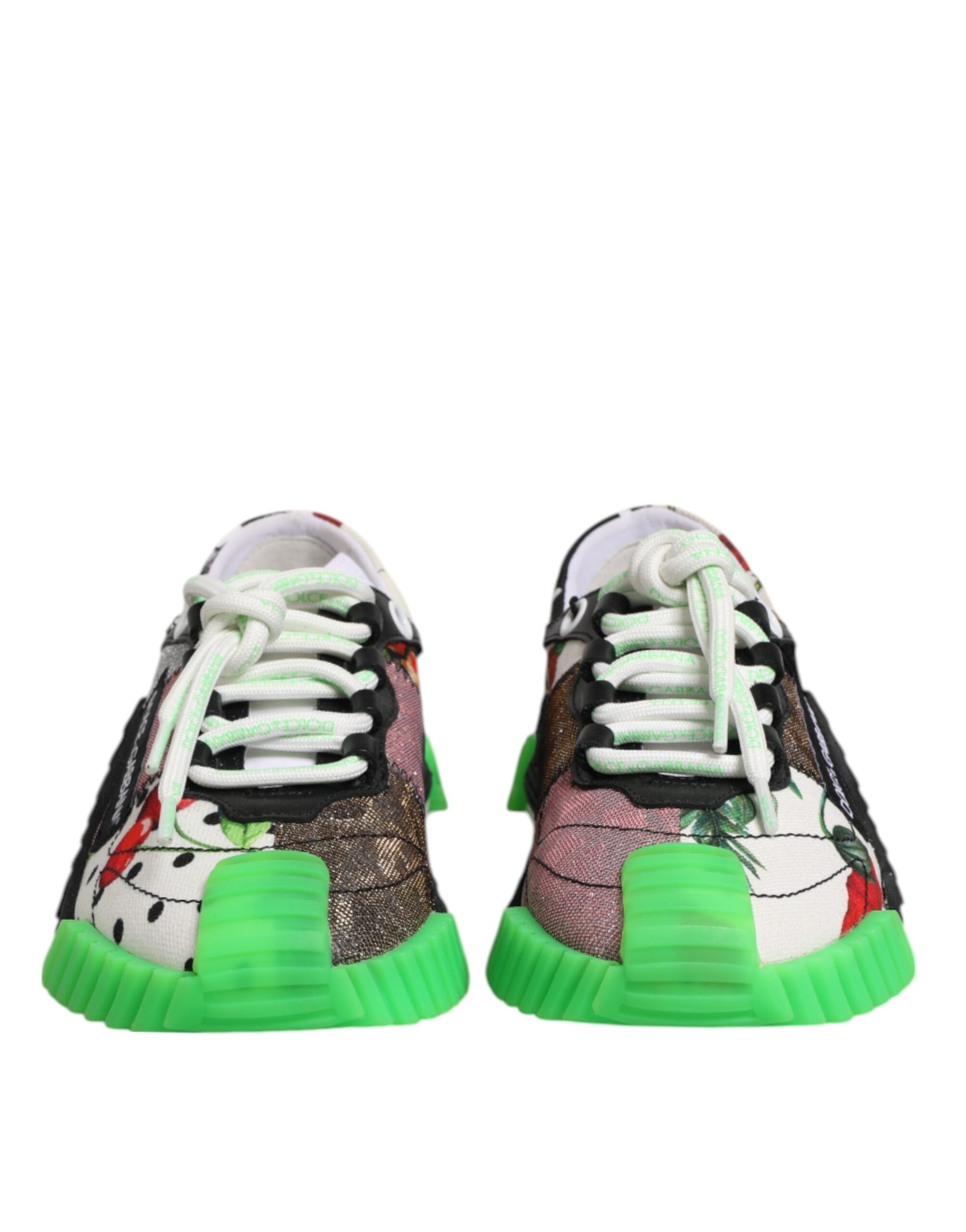 Dolce & Gabbana Multicolor DG Logo Leopard Cherry Sneaker Women's Shoes
