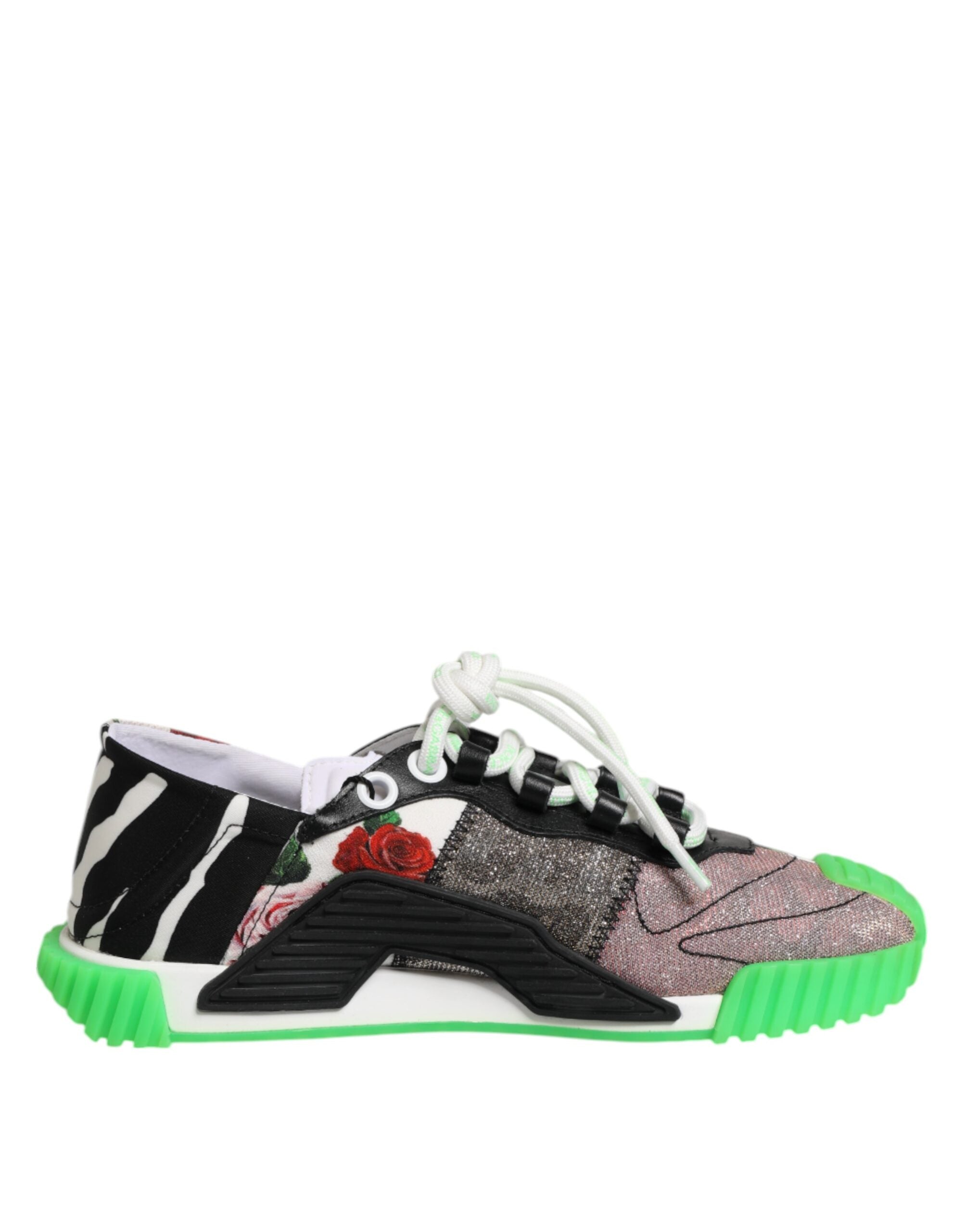 Dolce & Gabbana Multicolor DG Logo Leopard Cherry Sneaker Women's Shoes