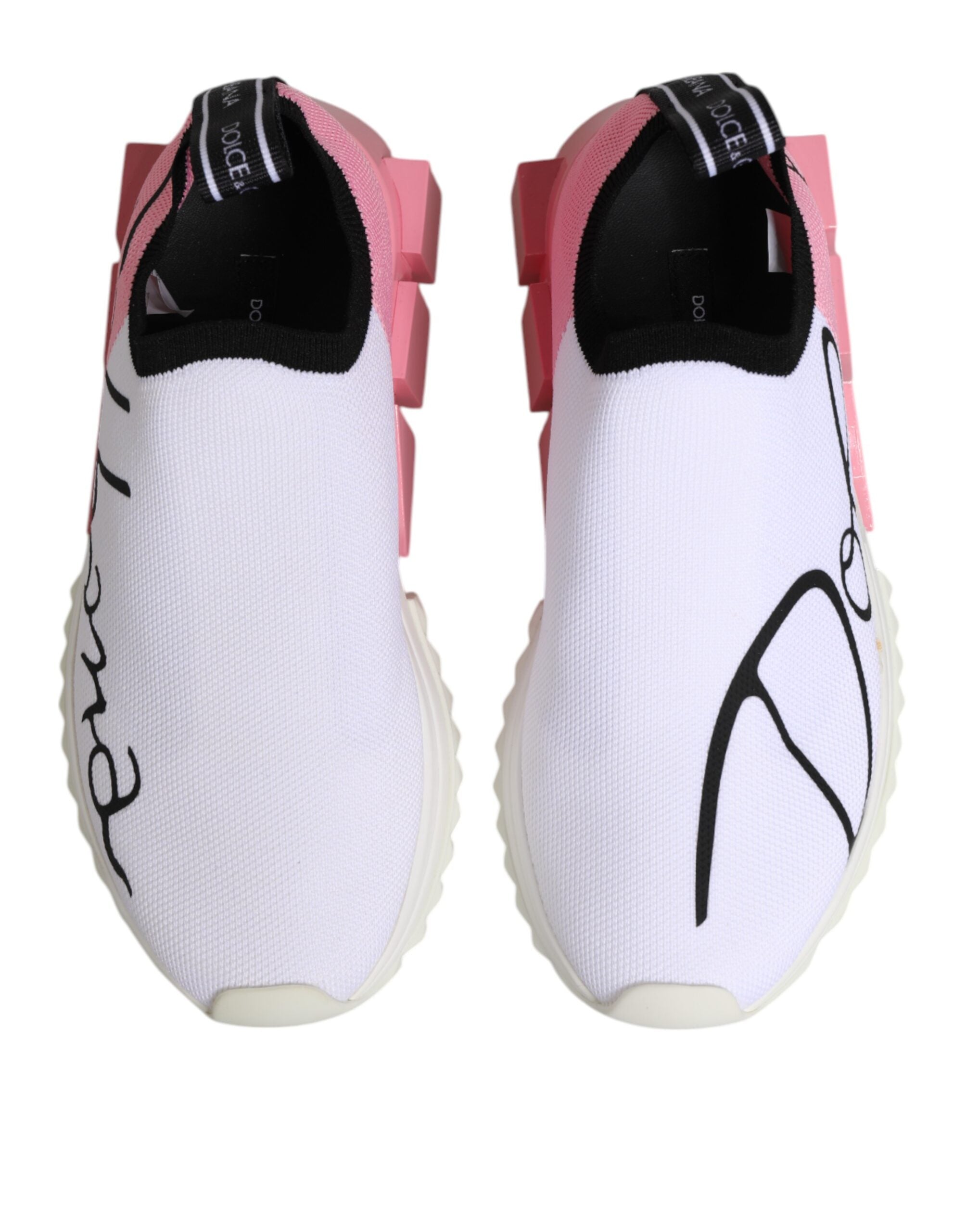 Dolce & Gabbana White Pink Low Top Sorrento Sneakers Women's Shoes (Pre-Owned)