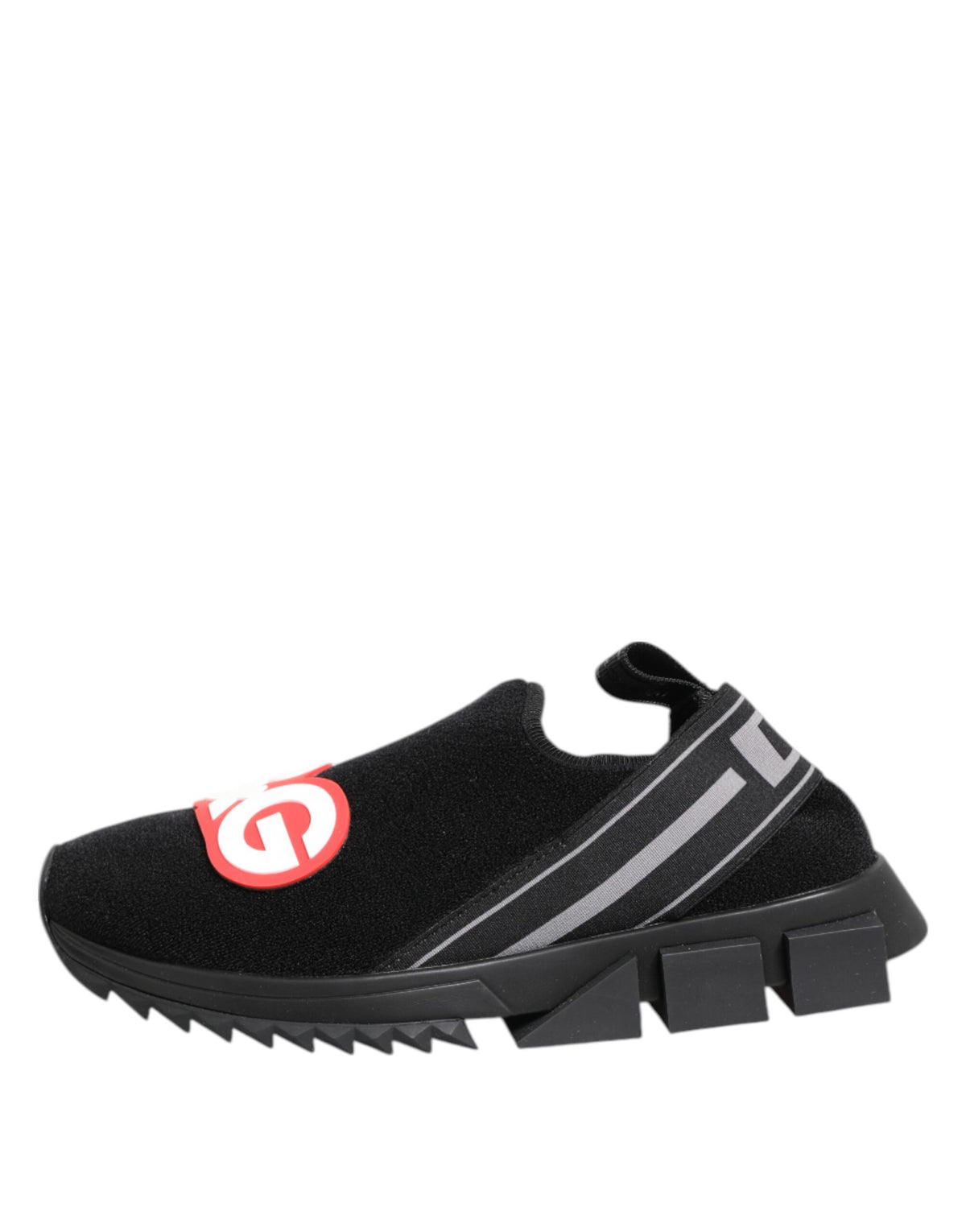 Dolce & Gabbana Black Grey Slip On Sorrento Sneakers Women's Shoes