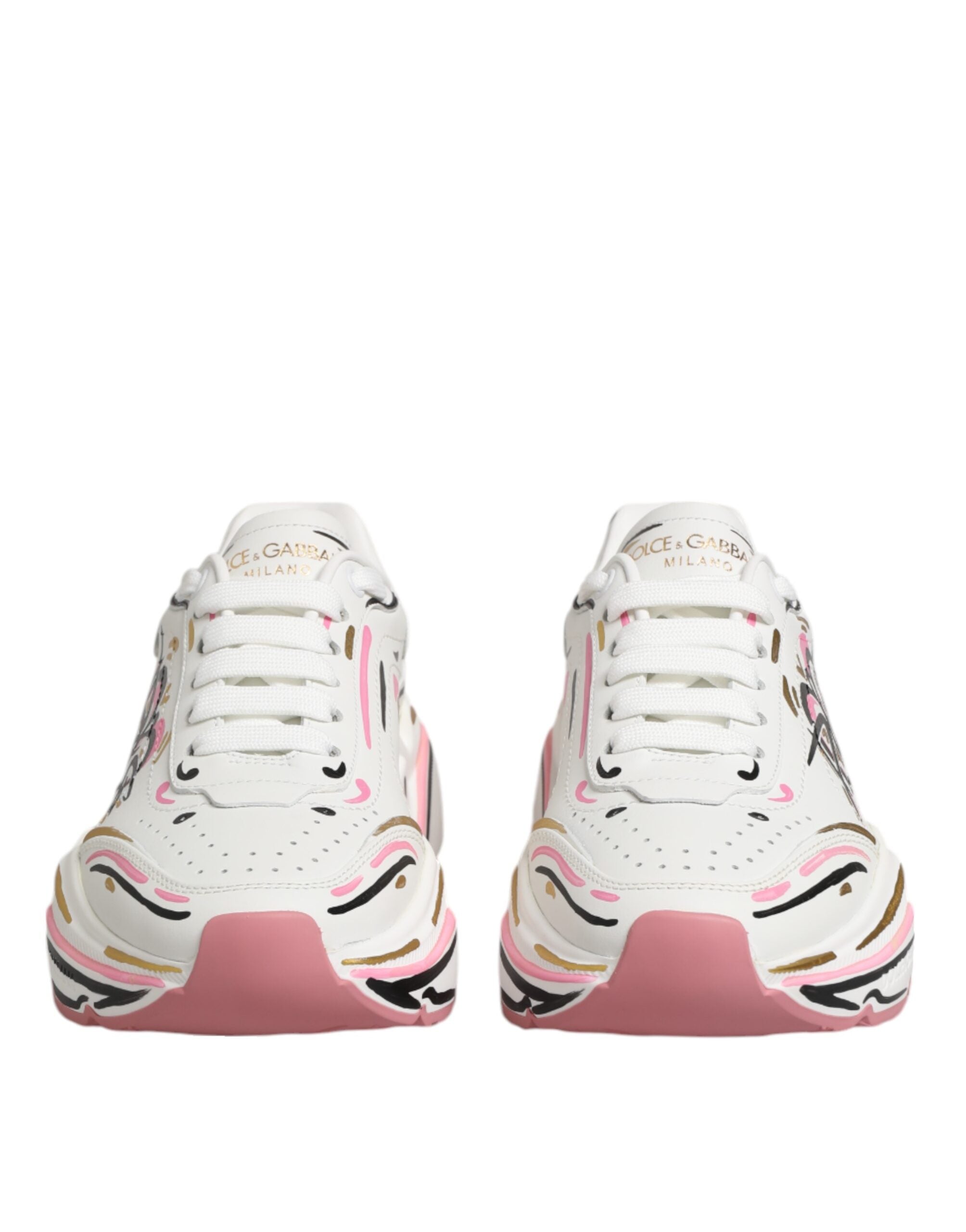 Dolce & Gabbana Multicolor Hand Painted DAYMASTER Sneaker Women's Shoes