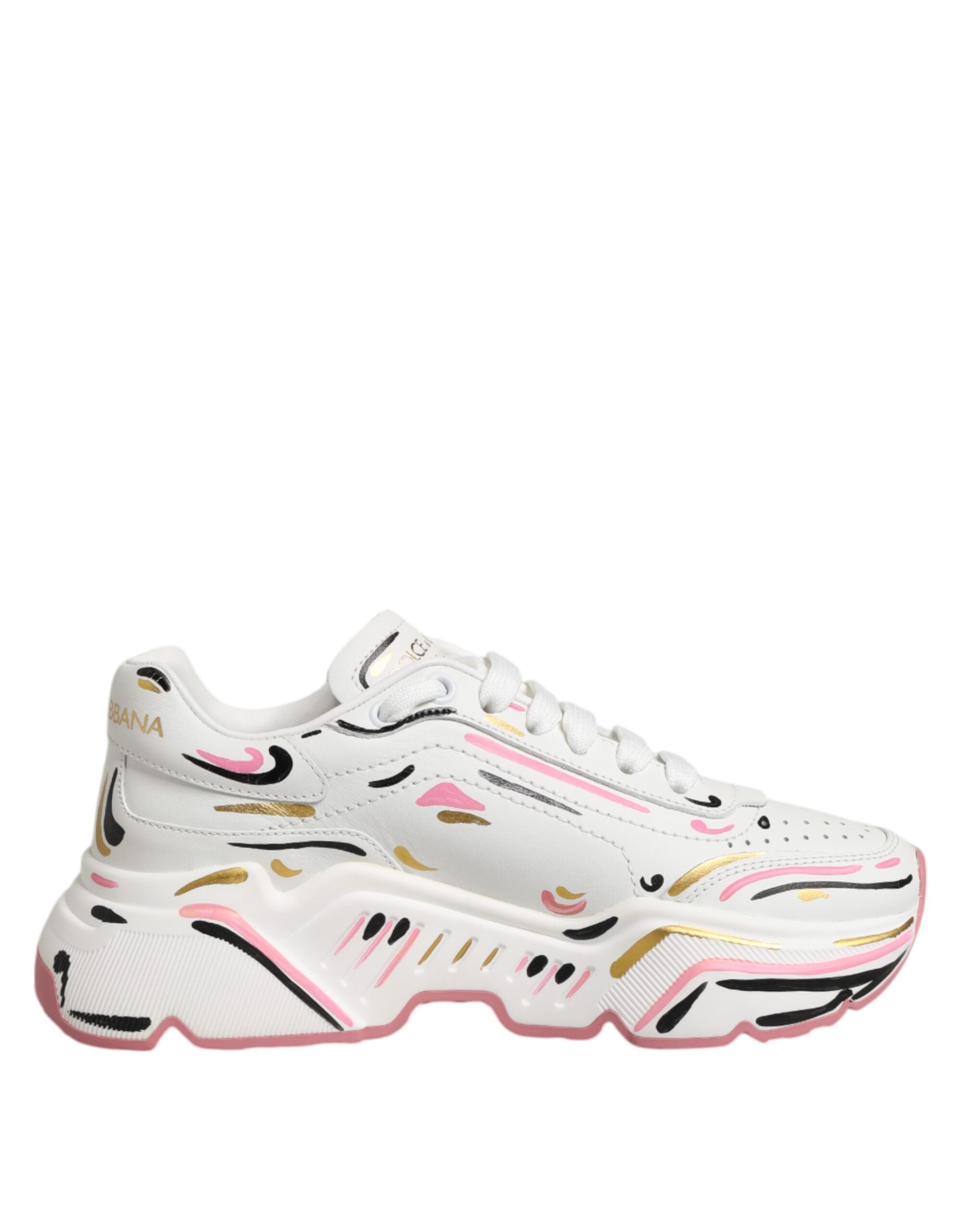 Dolce & Gabbana Multicolor Hand Painted DAYMASTER Sneaker Women's Shoes