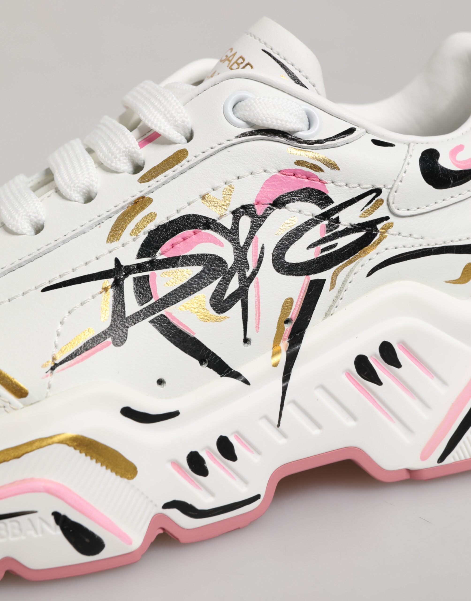 Dolce & Gabbana Multicolor Hand Painted DAYMASTER Sneaker Women's Shoes