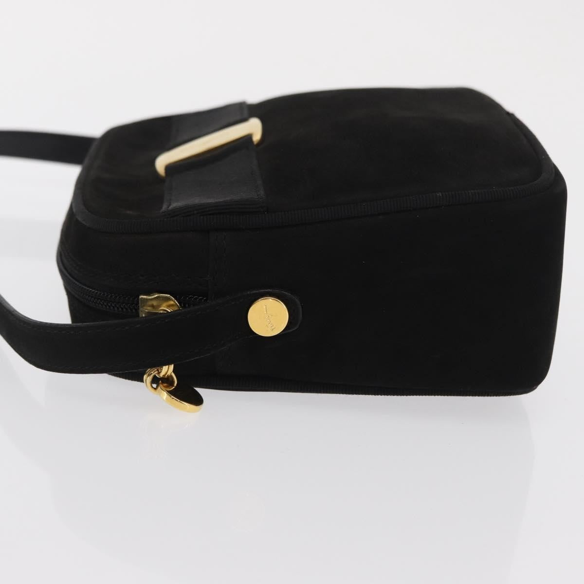Salvatore Ferragamo Vala Clutch Suede Black Suede Clutche & Pouche Bag (Pre-Owned)