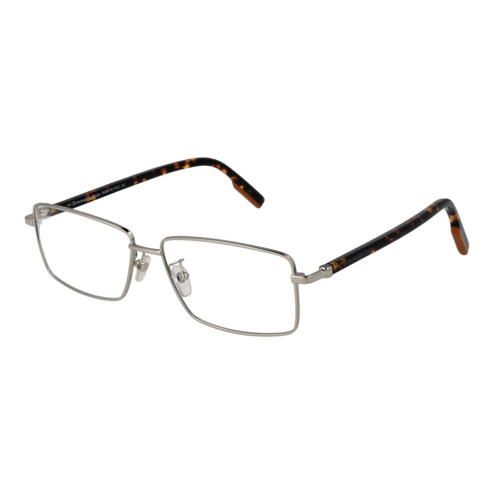 Ermenegildo Zegna Silver Metal Glasses Men's (Frames)