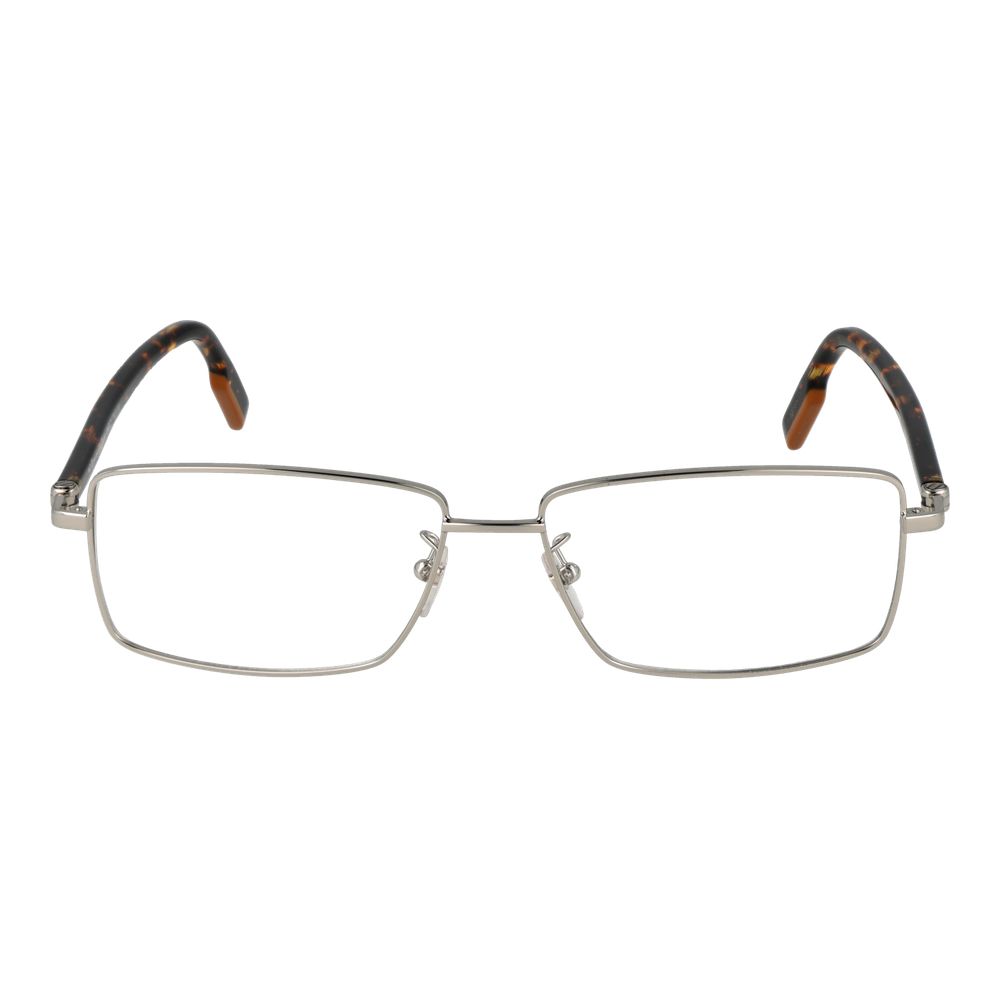 Ermenegildo Zegna Silver Metal Glasses Men's (Frames)