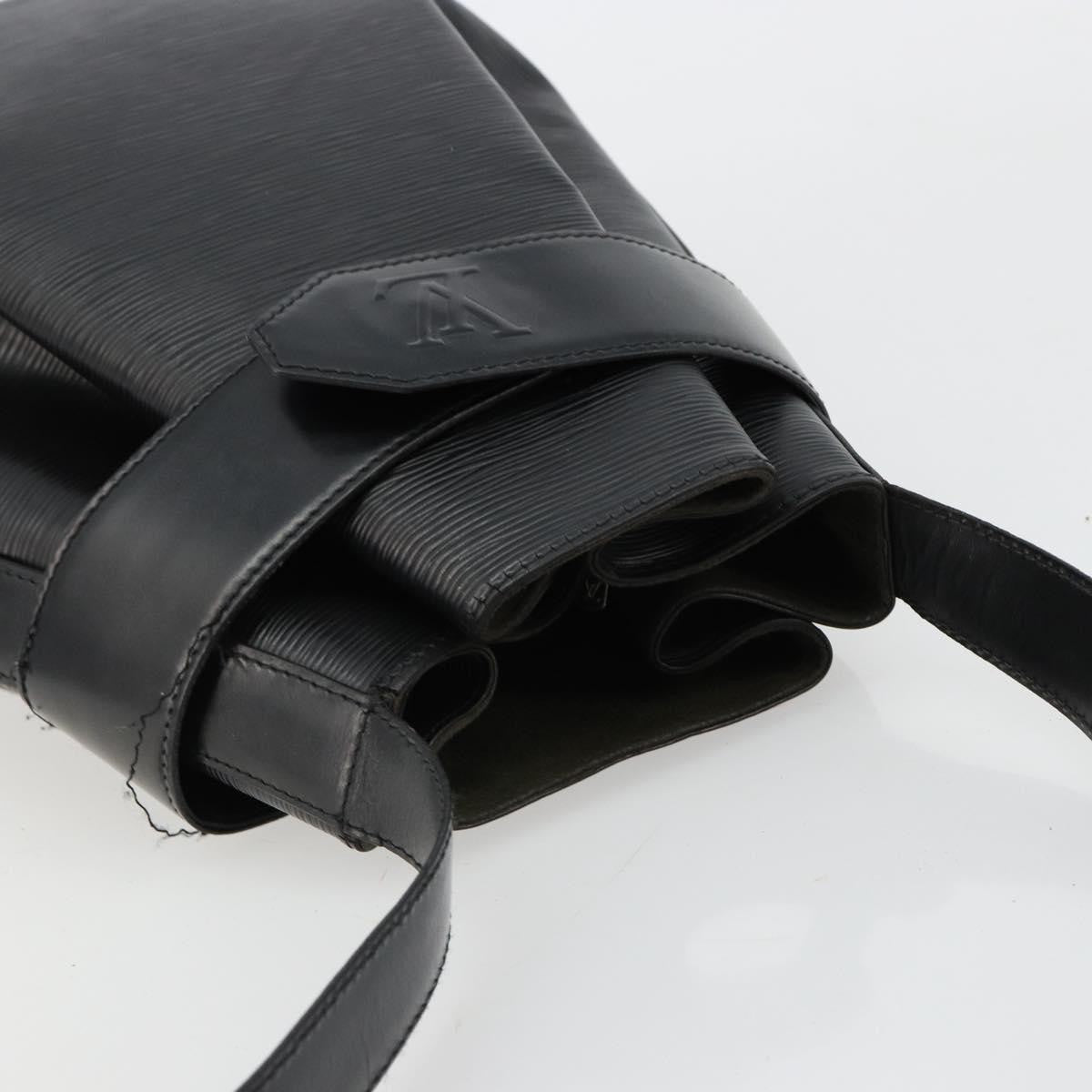 Louis Vuitton Vintage Sac D'epaule Epi Leather Black Leather Handbag (Pre-Owned)