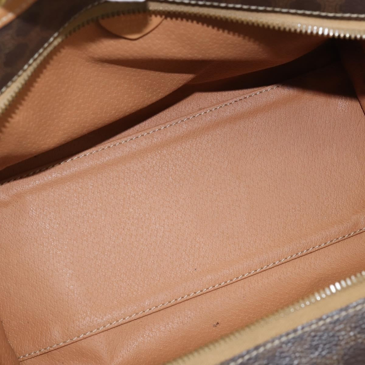 Celine Vintage Macadam Canvas Brown Canvas Tote Bag Bag (Pre-Owned)