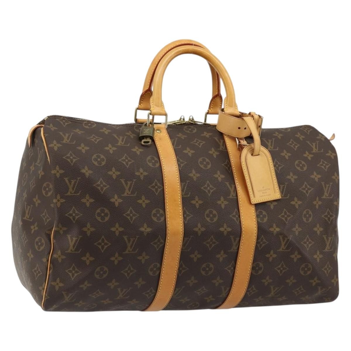 Louis Vuitton Keepall Monogram Canvas Brown Canvas Travel Bag Bag (Pre-Owned)