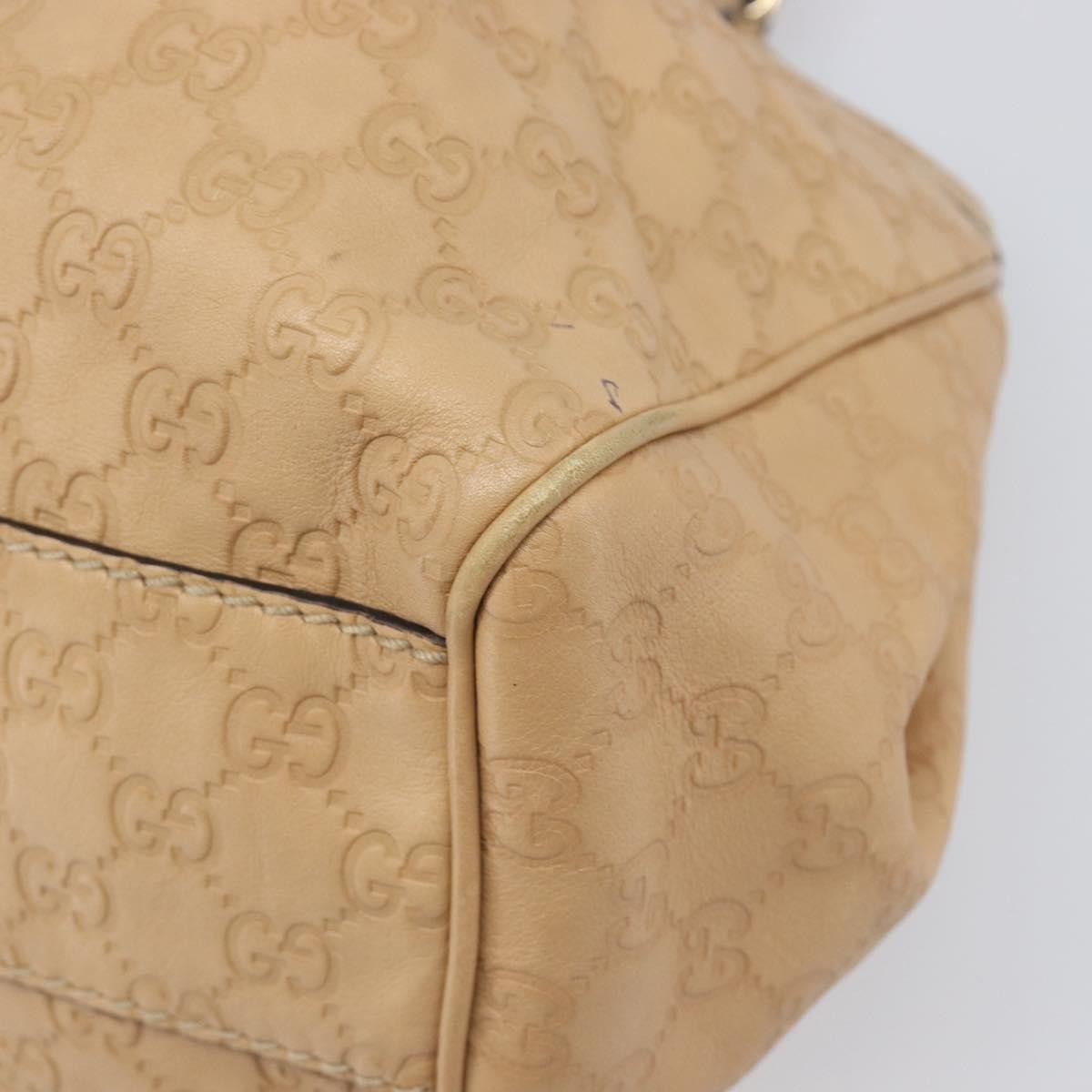 Gucci Sukey Guccissima Leather Beige Leather Tote Bag Bag (Pre-Owned)