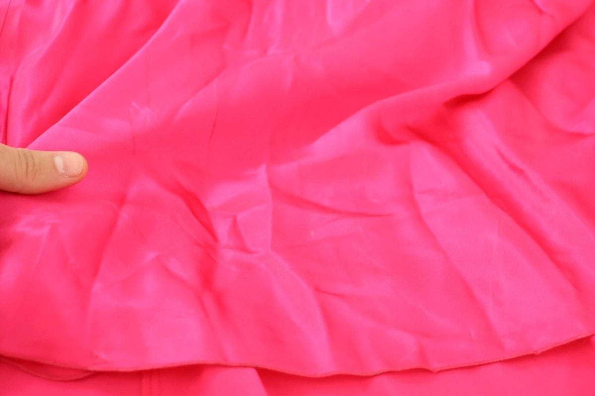 Dolce & Gabbana Pink Sheath Silk Bow Open Shoulder Women's Dress (Pre-Owned)