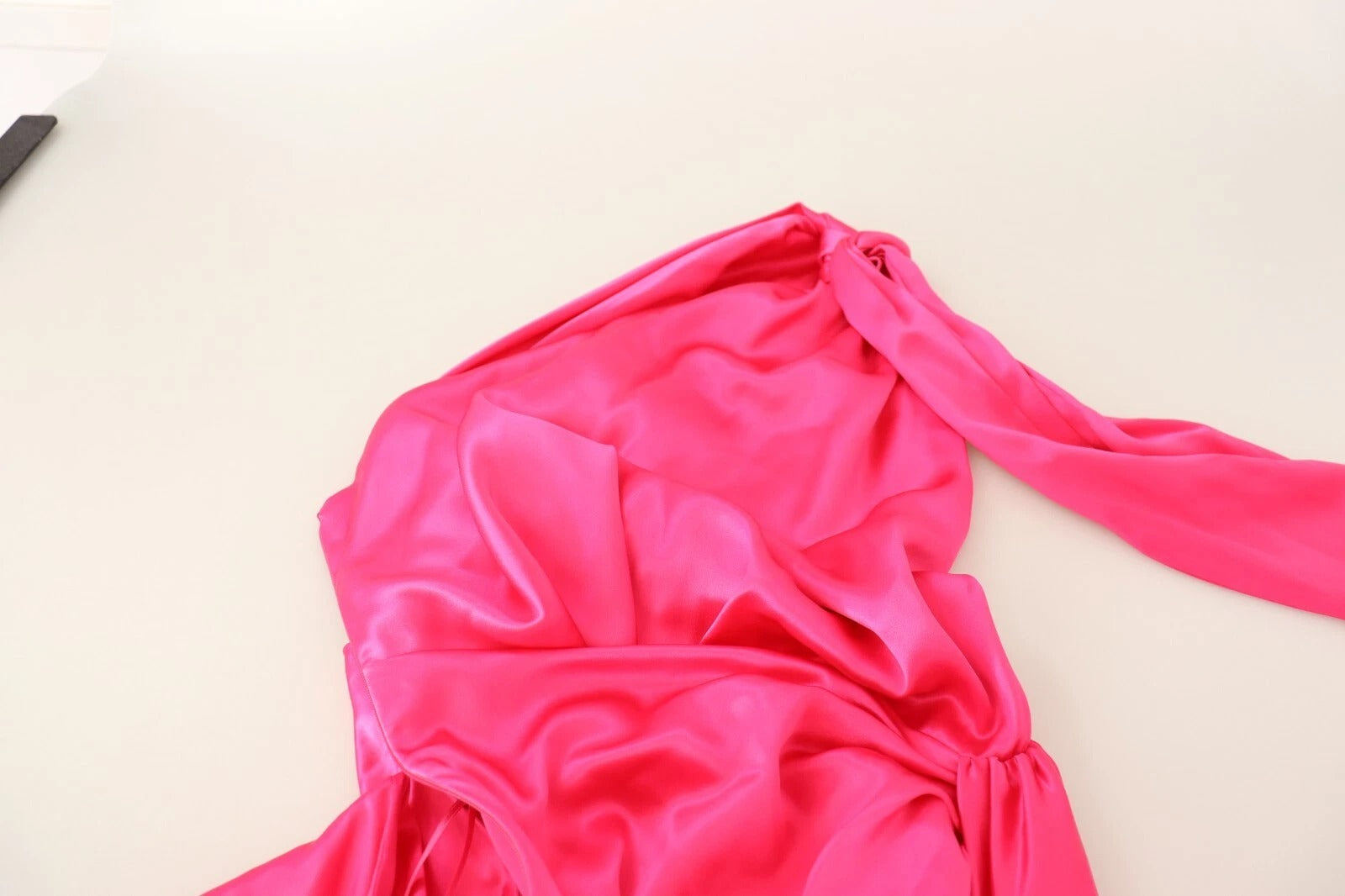 Dolce & Gabbana Pink Sheath Silk Bow Open Shoulder Women's Dress (Pre-Owned)